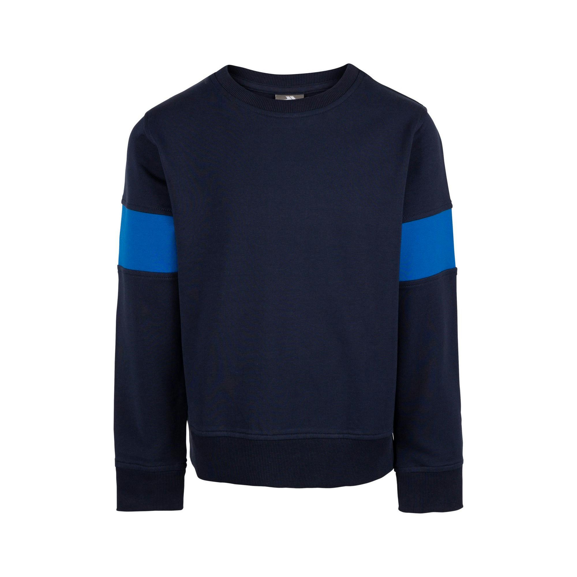 Trespass Boys Antro Long-Sleeved Sweatshirt - Navy - 3-4 Years - Navy - 95% Cotton/5% Elastane