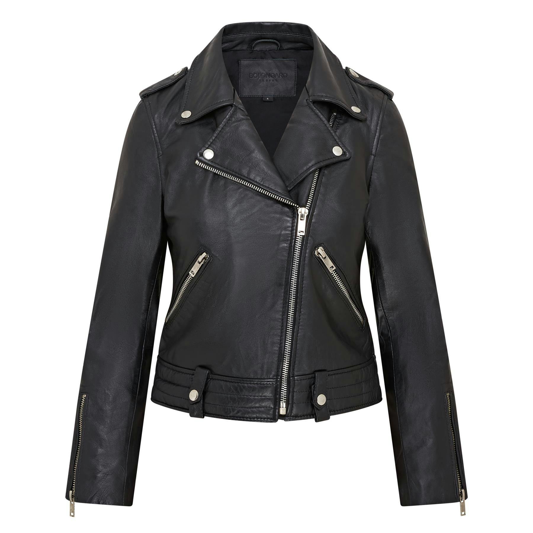 Infinity Leather Women's Black Leather Brando Jacket - Chennai - Uk L/14 | Eu 40 | Us 10