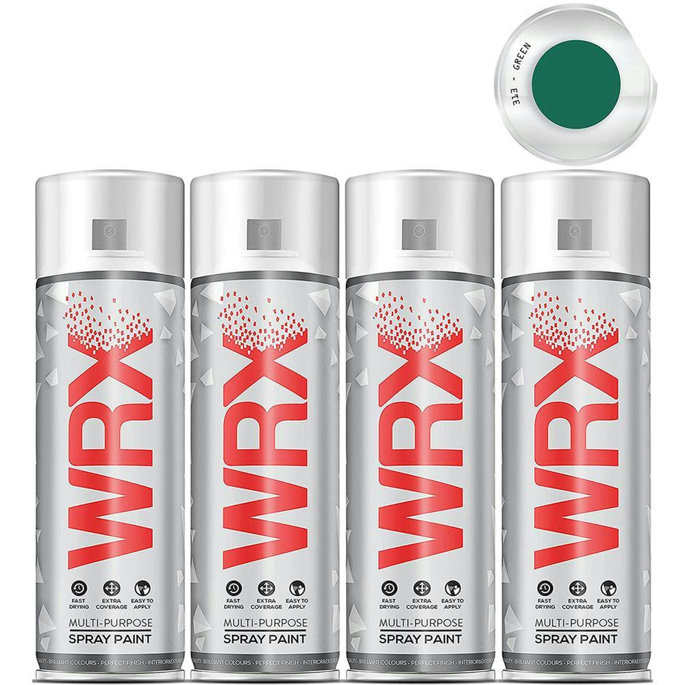 Rackhams Green 3X Wrx Flat Spray Paint Acrylic 400Ml - Image 5