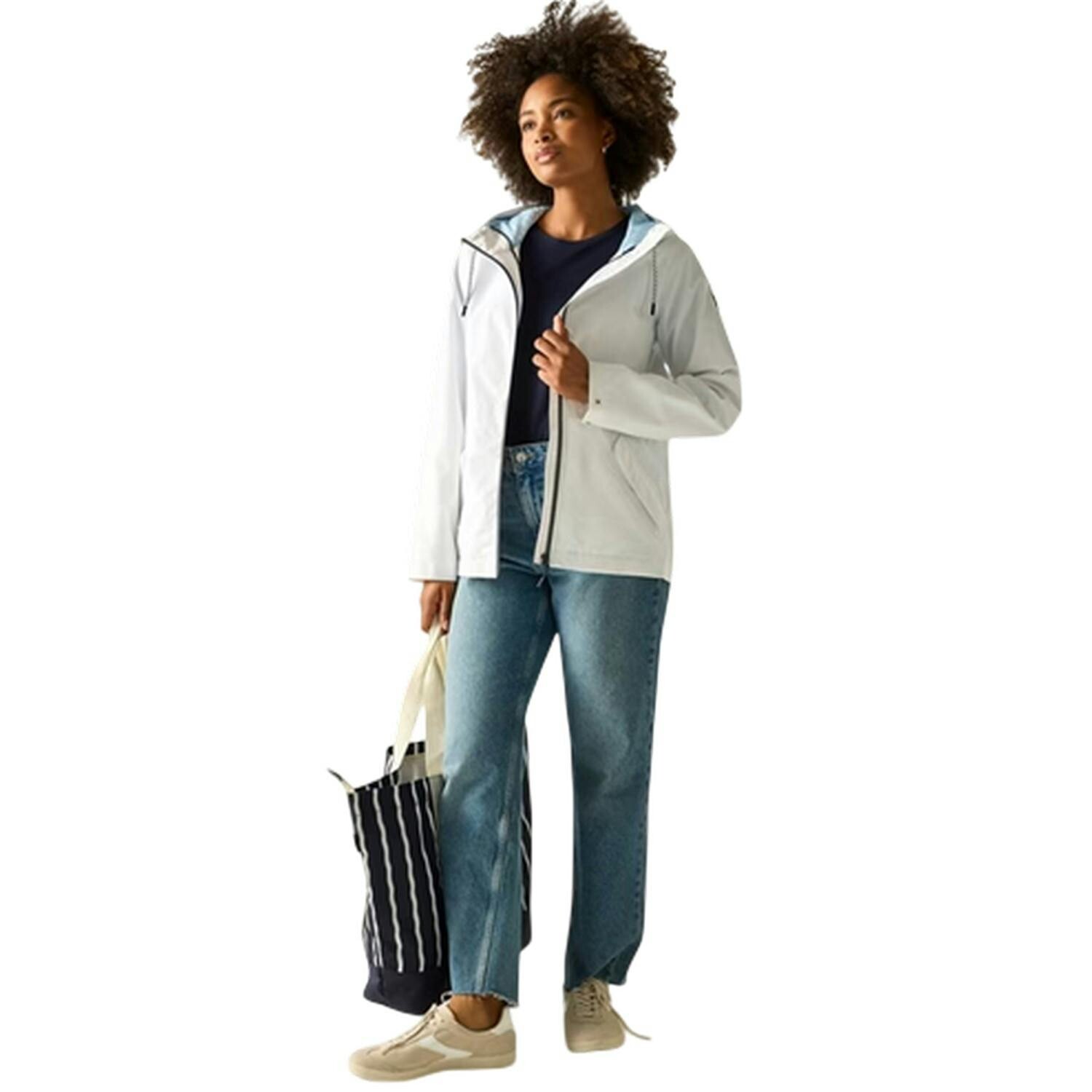 Regatta Women's White Bayletta Waterproof Jacket - 14 Uk - 100% Polyester