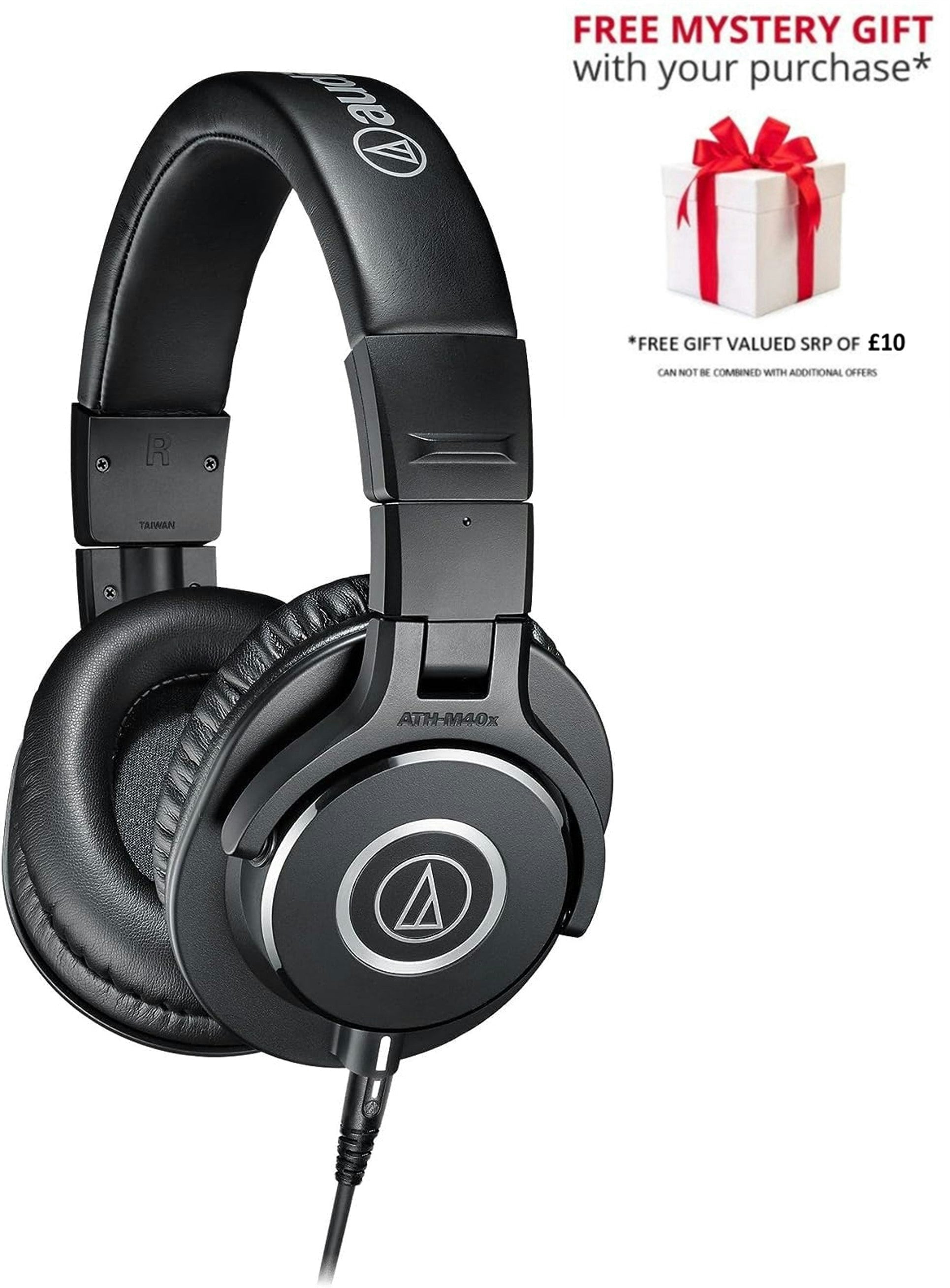 Audio Technica Audio-Technica Ath-M40x Professional Monitor Headphones - Free Gift Rrp £10!