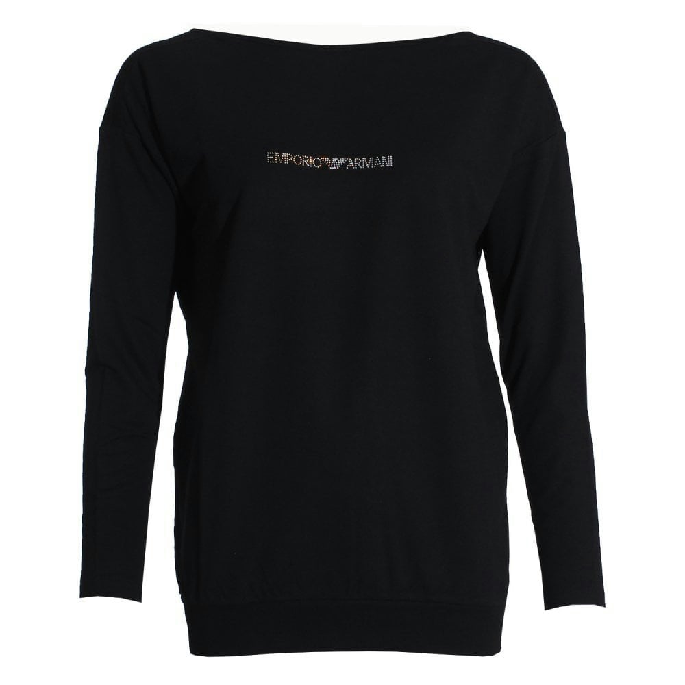 Emporio Armani Black Visibility Logo Sweater, - S