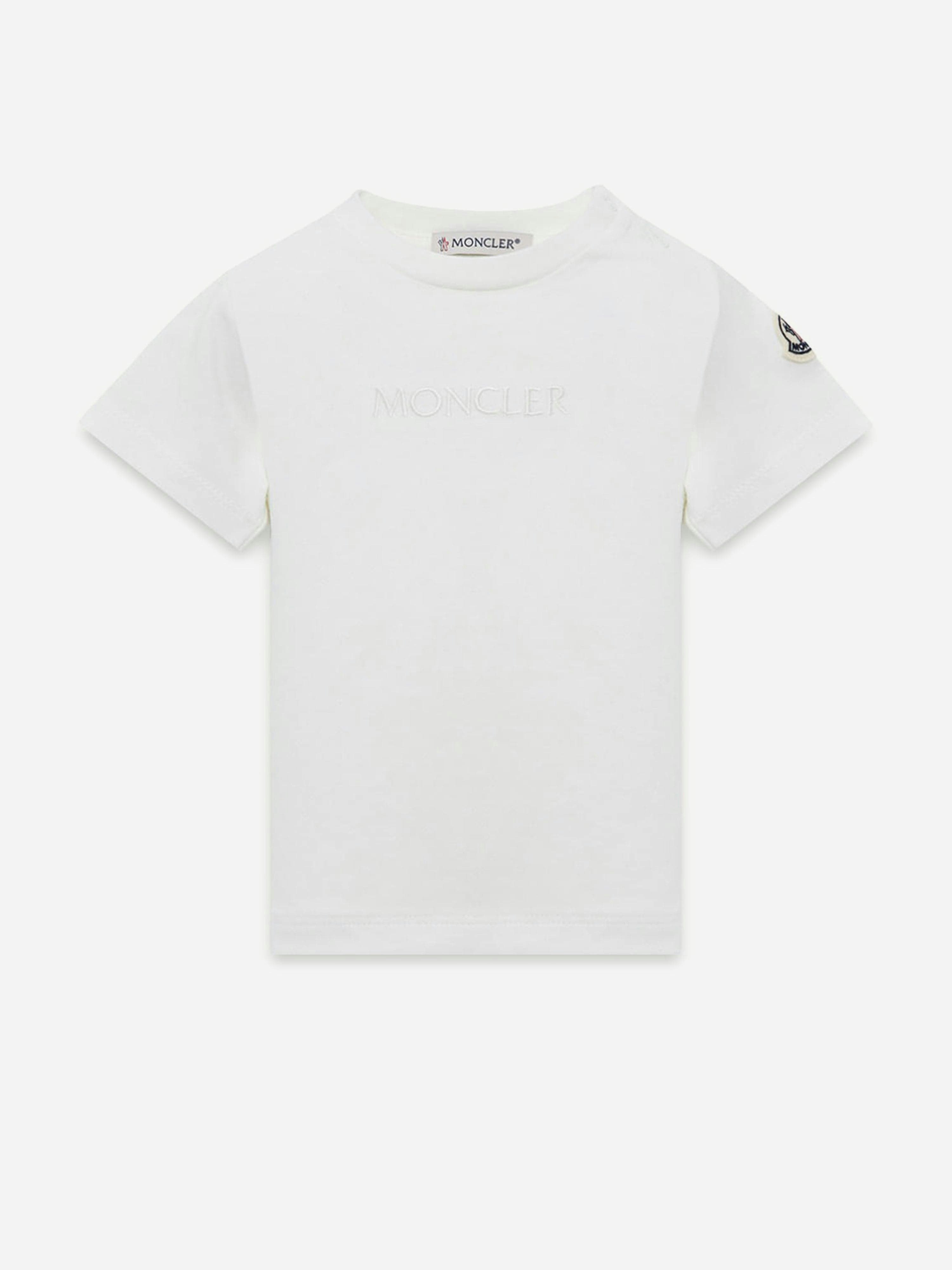 Moncler Enfant Women's Ivory Baby Girls Logo T-Shirt In - 3 Yrs