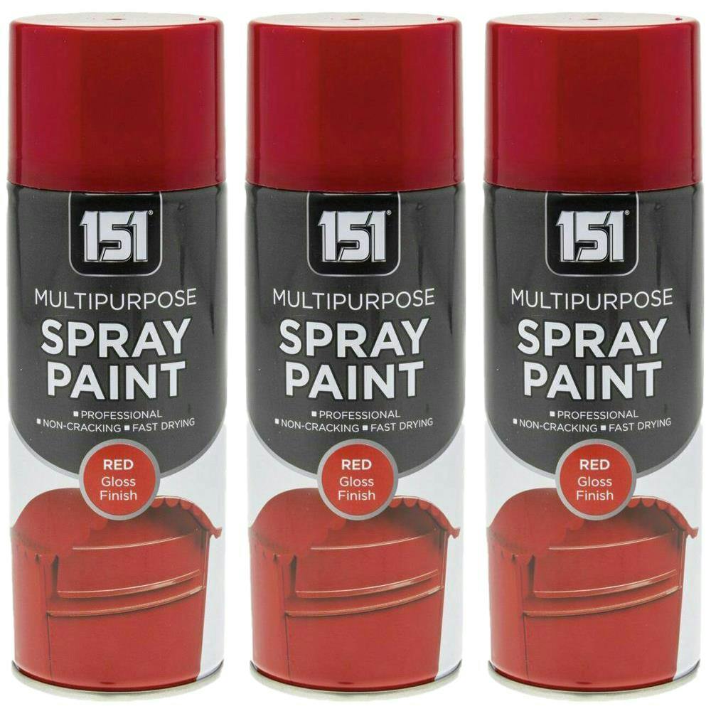 151 Red Gloss Multipurpose Spray Paint 400ml - Image 19