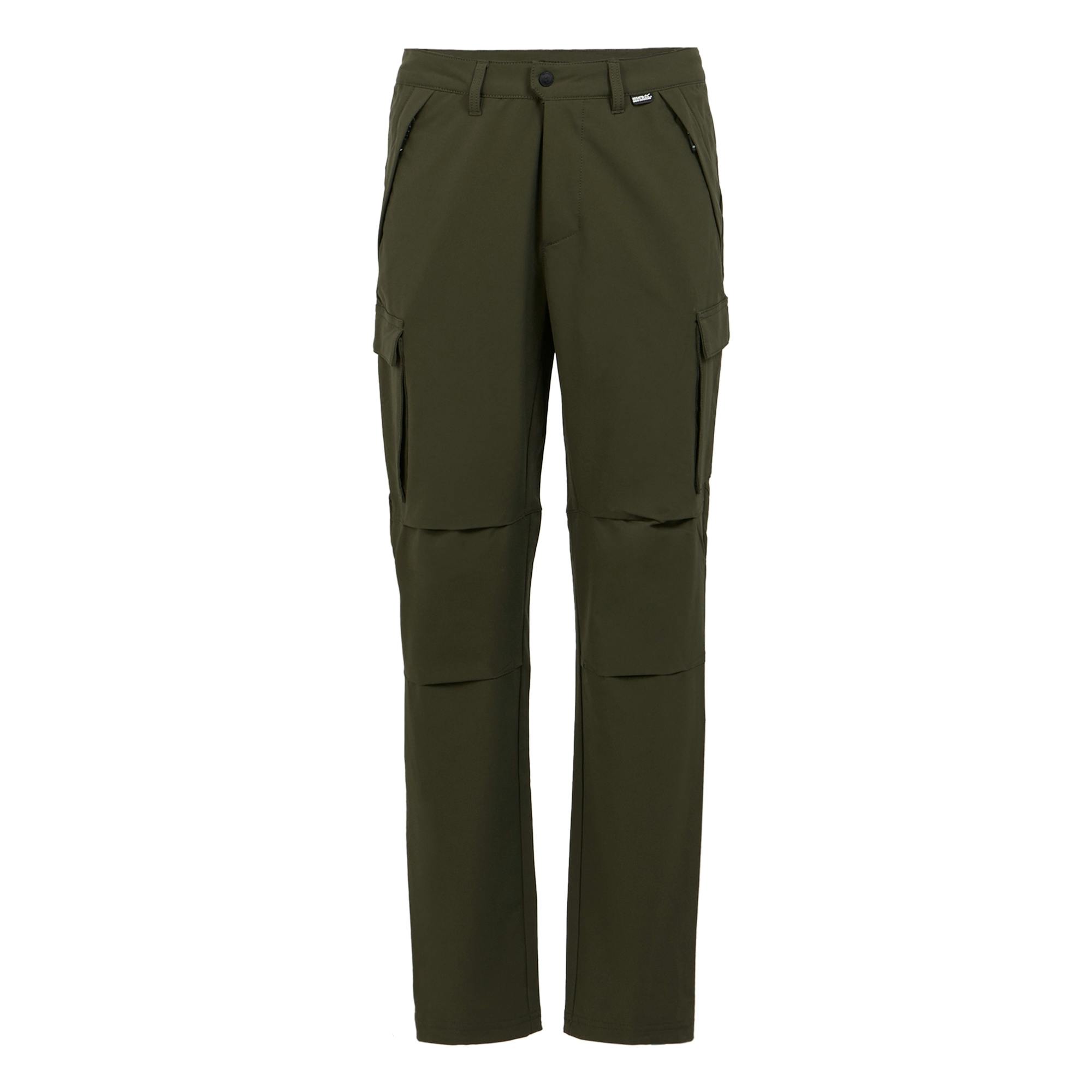 Regatta Men's Dark Questra Cargo Trousers - Khaki - Khaki - 30R - 100% Recycled Polyester