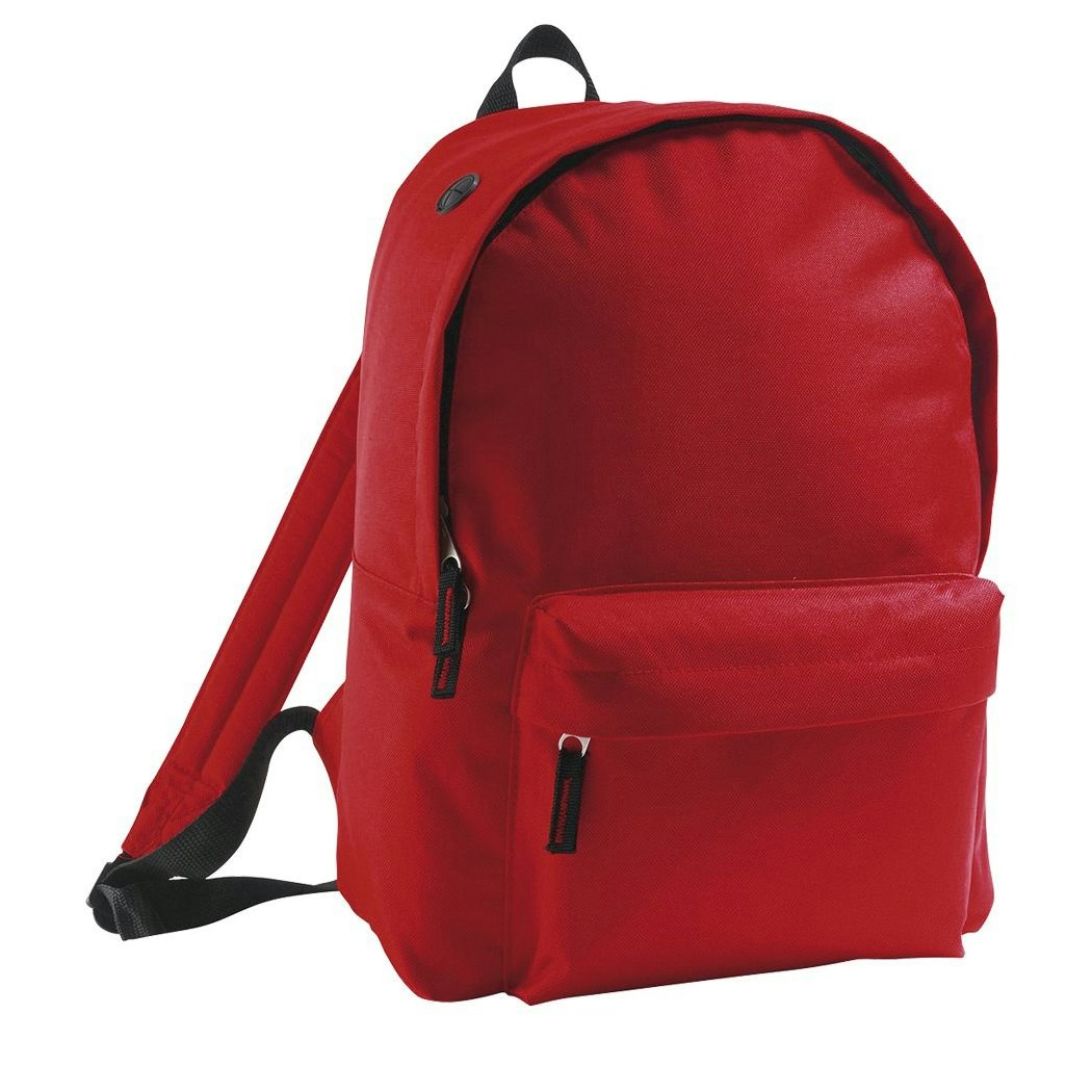 SOLS Childrens Unisex Kids Rider School Backpack / Rucksack (Red) - One Size - Image 2