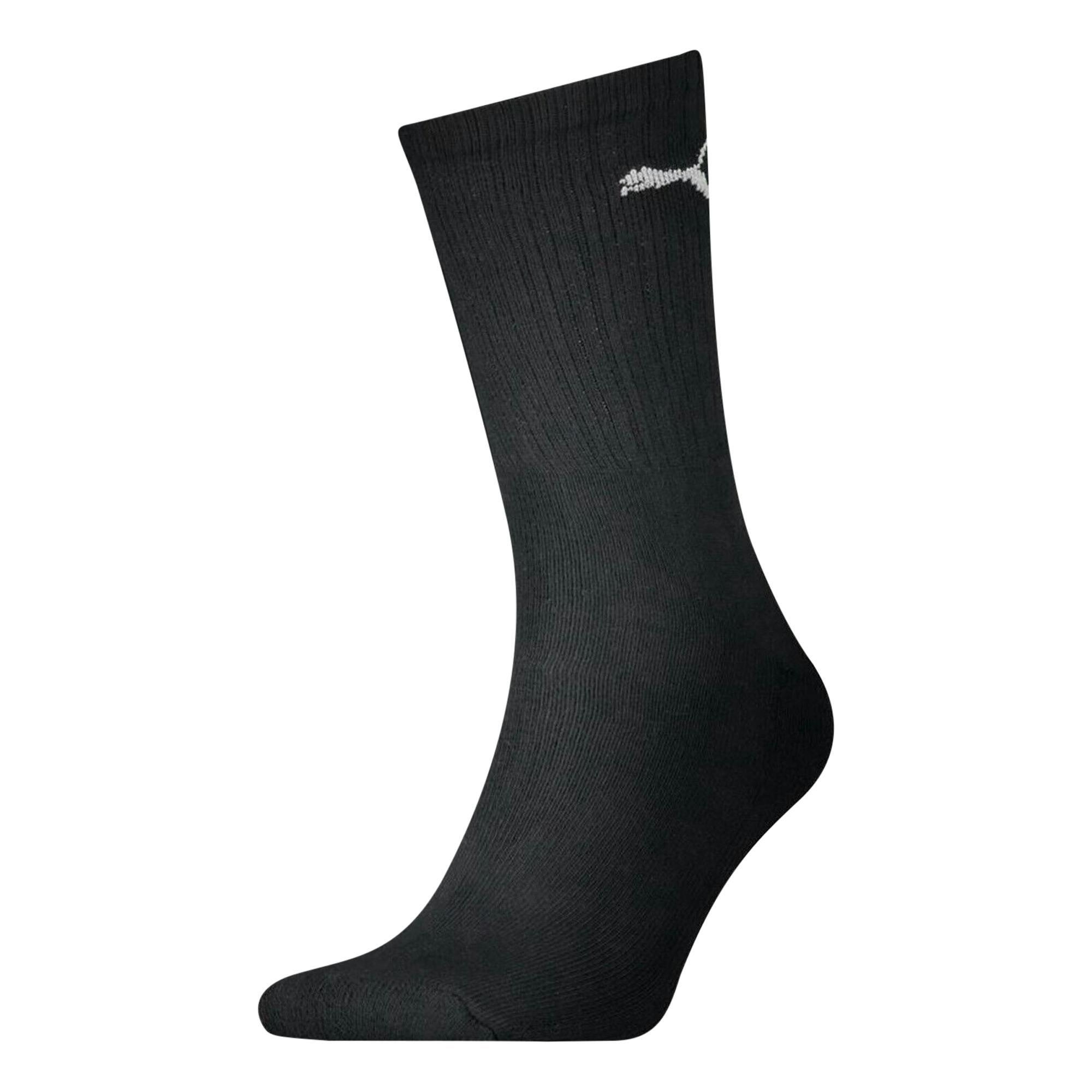 Puma Unisex Black Adult Crew Sports Socks (Pack Of 3) - 9 Uk-11 Uk - 70% Cotton/25% Polyester/3% Polyamide/2% Lycra