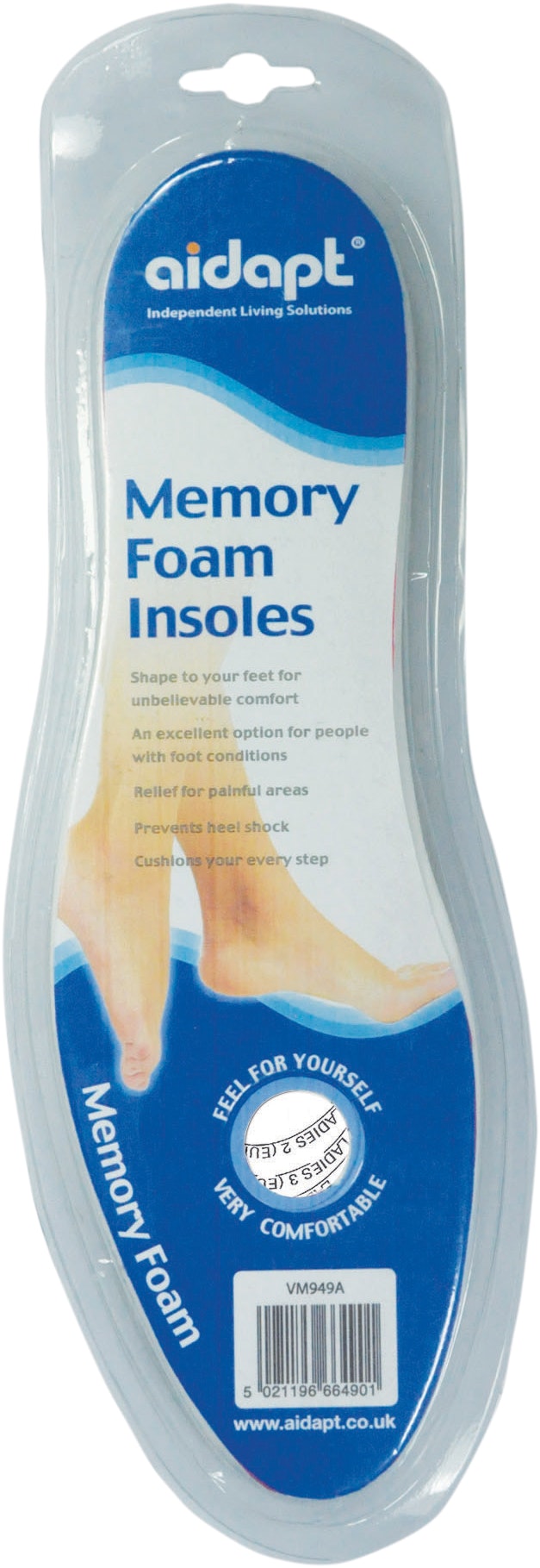 Aidapt Men's Memory Foam Insole