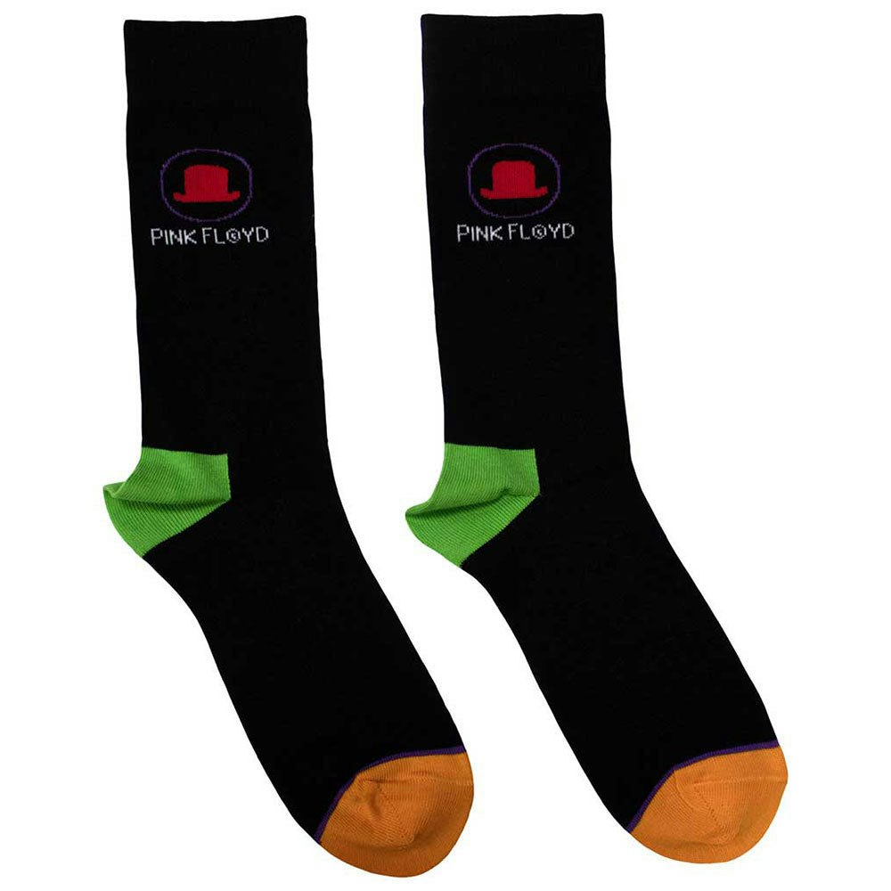 Paradiso Clothing Unisex Pink Floyd Bowler Hat Band Logo Ankle Socks