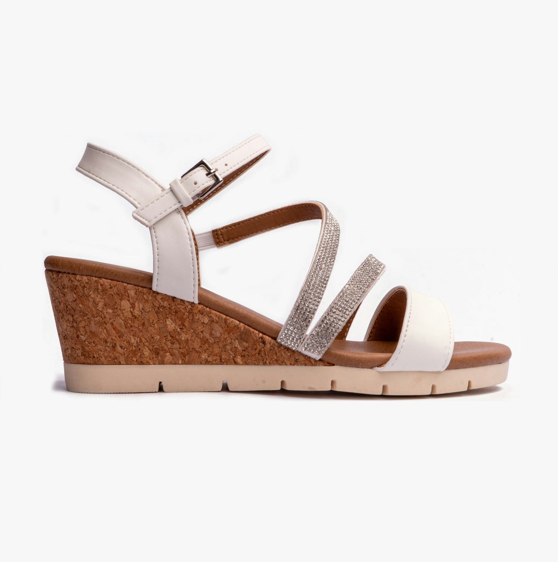 Lotus Women's White Goldie Sandals - Uk Size 8