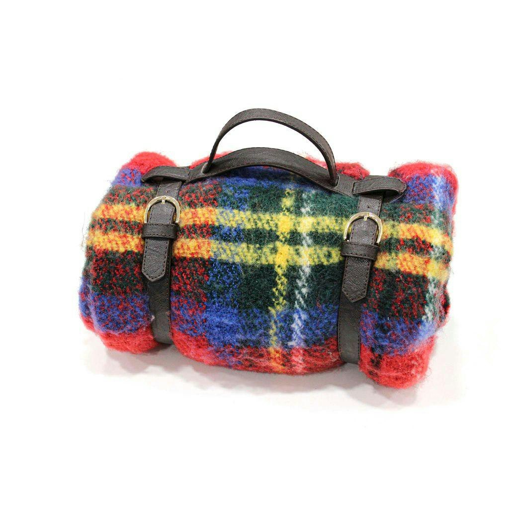 Heritage Traditions Red Mohair Look Picnic Blanket - Royal Stewart