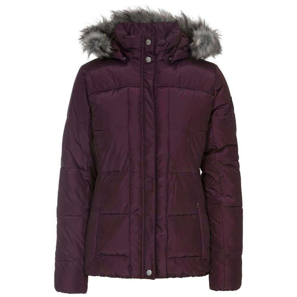 Trespass Women's Nanette Faux Fur Trim Jacket - Fig - S - Fig - 100% Polyester