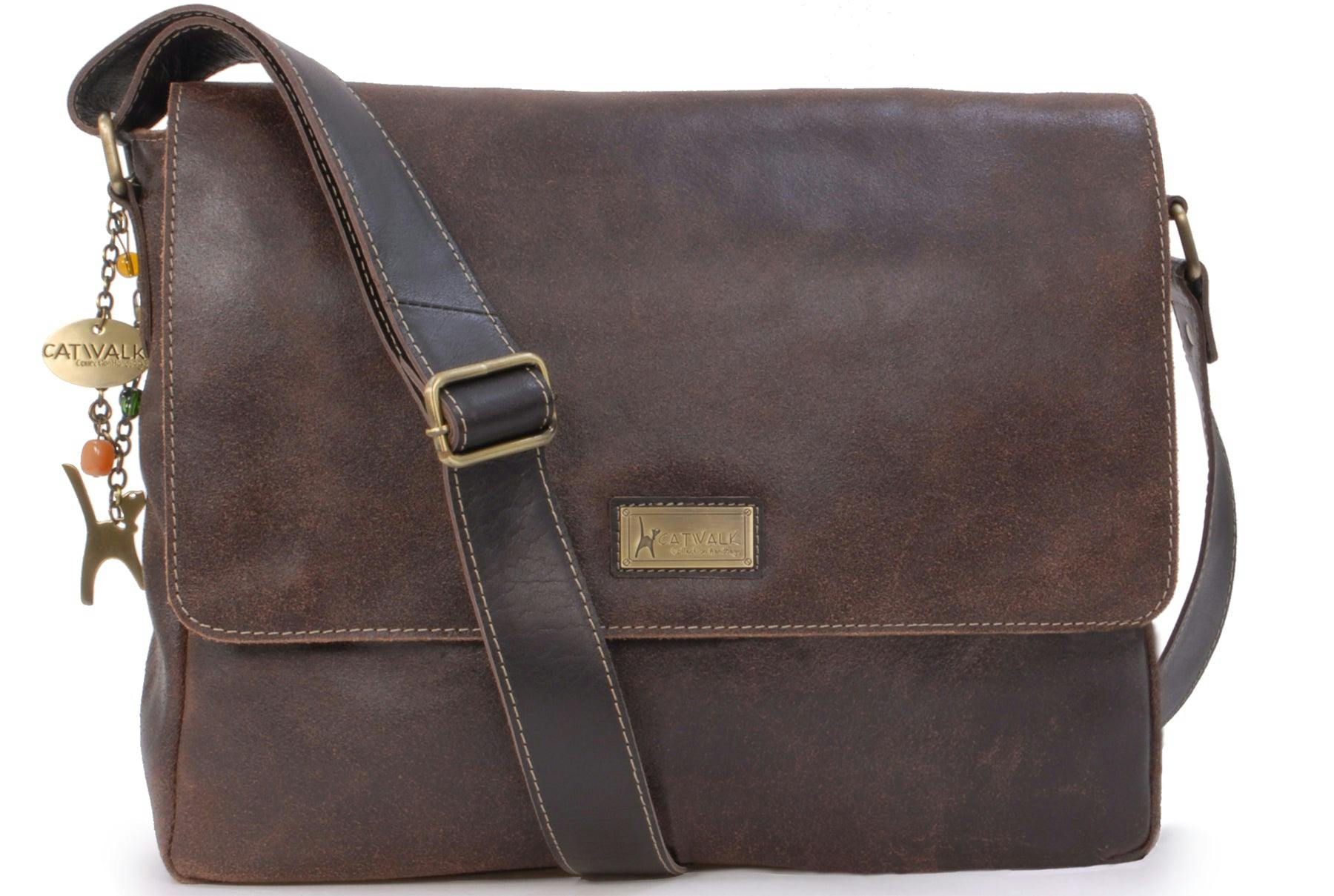 Catwalk Collection Handbags Brown Sabine - Messenger Bag - L