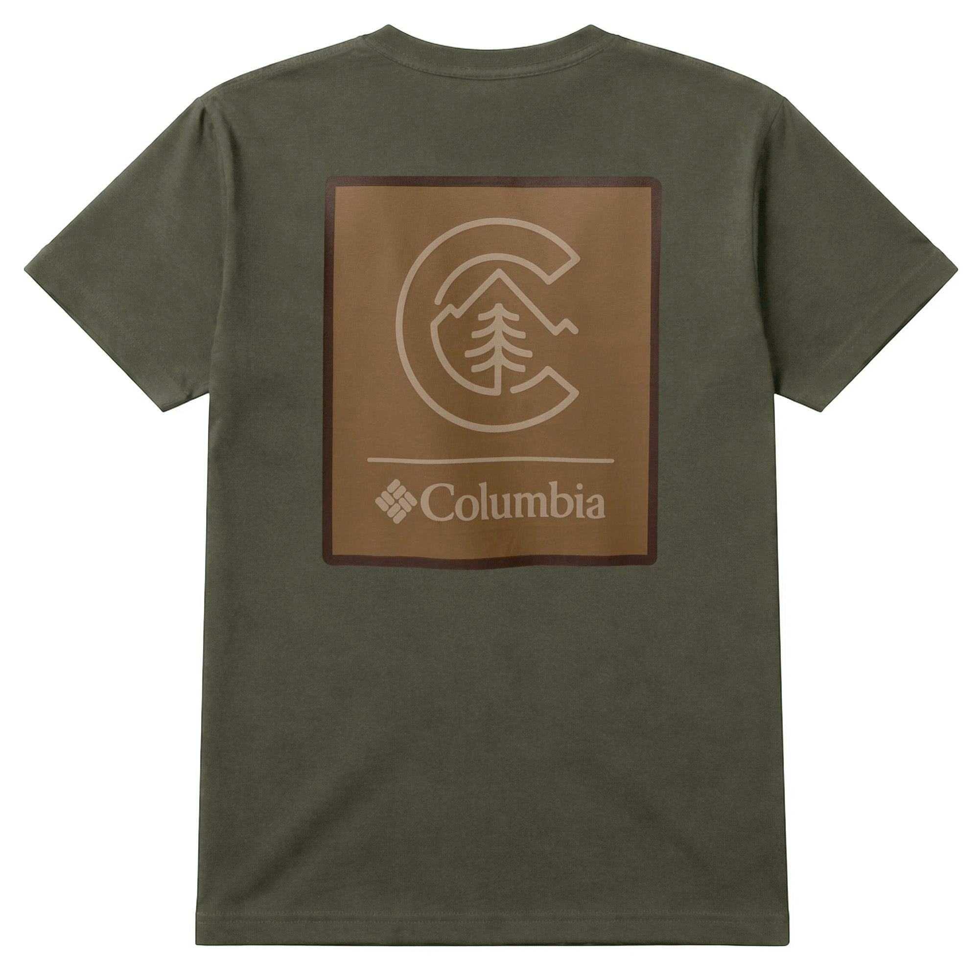 Columbia Green Csc Back Logo T-Shirt - Khaki /Linework - X-Large