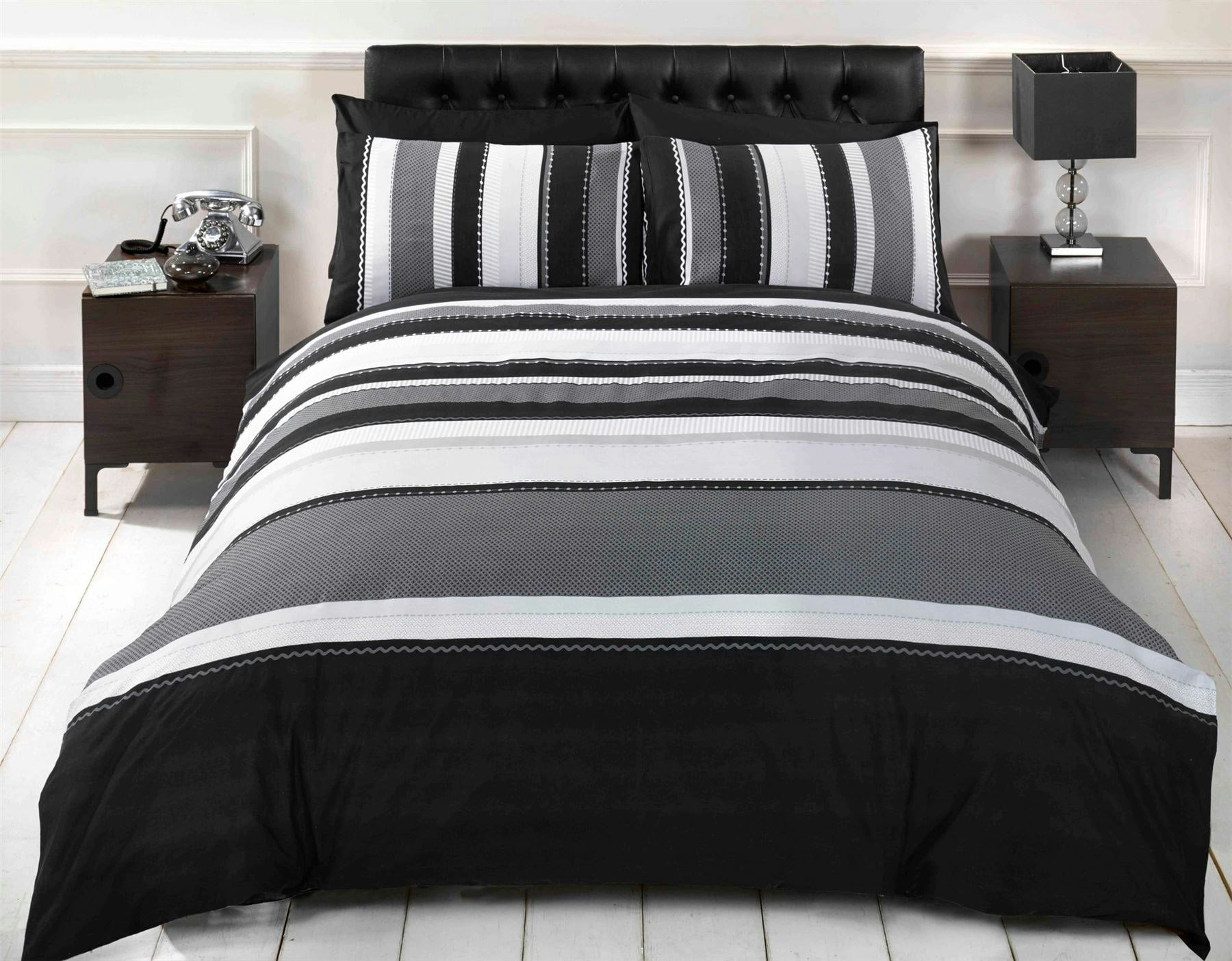 Rackhams Patterned Stripes Duvet Cover Set - Multi - Single