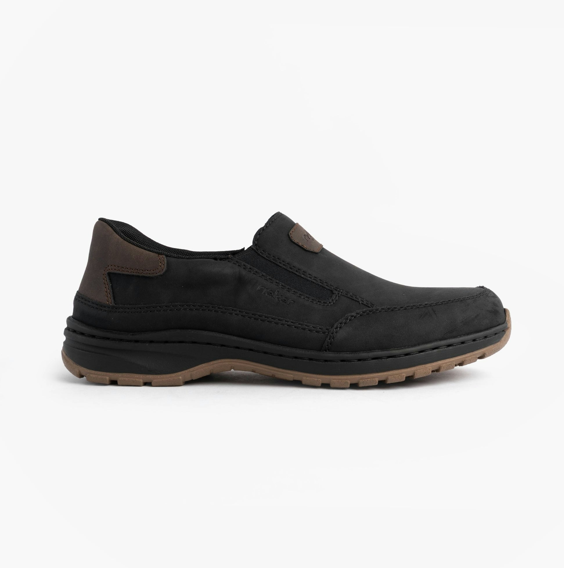 Rieker Men's Black 03365-00 Moccasins Slip-On Shoes - Uk 9.5 / Eu 44