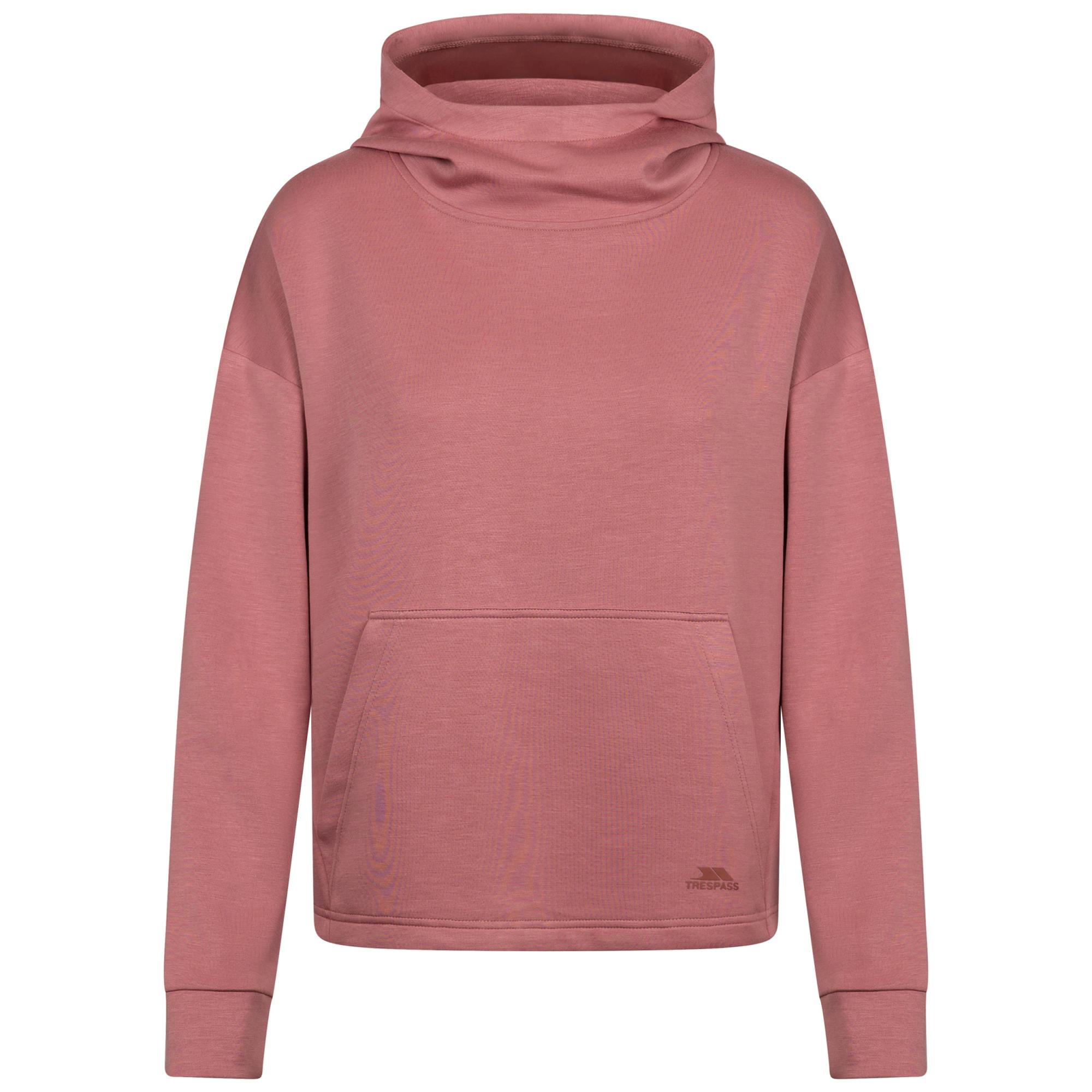 Trespass Women's Light Grayling Active Hoodie - Mulberry - Mulberry - L - 50% Polyester/44% Viscose/6% Elastane