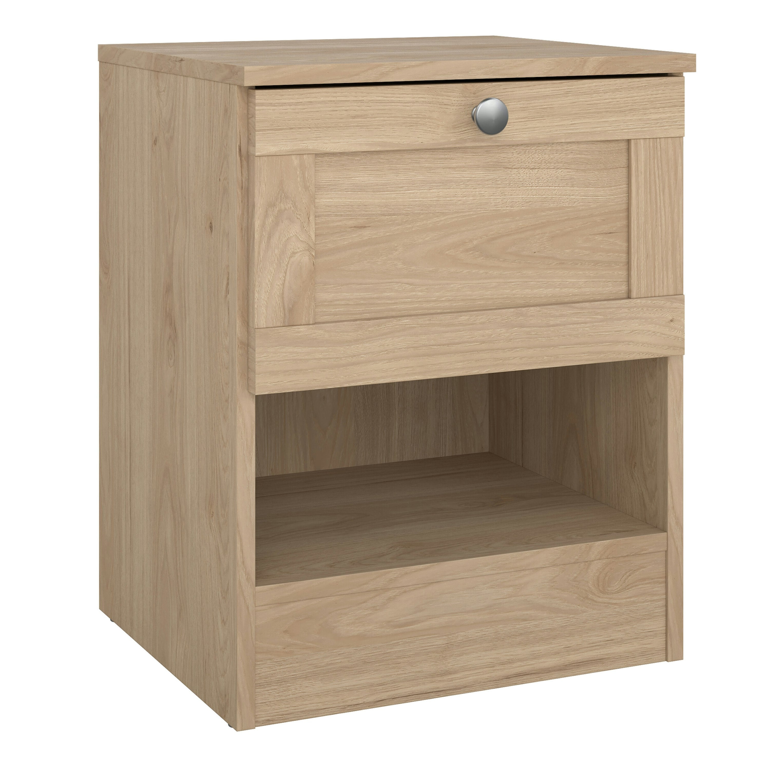 Rackhams Brown Brande Nightstand With1 Frame Drawer In Jackson Hickory - Manufactured Wood - 1
