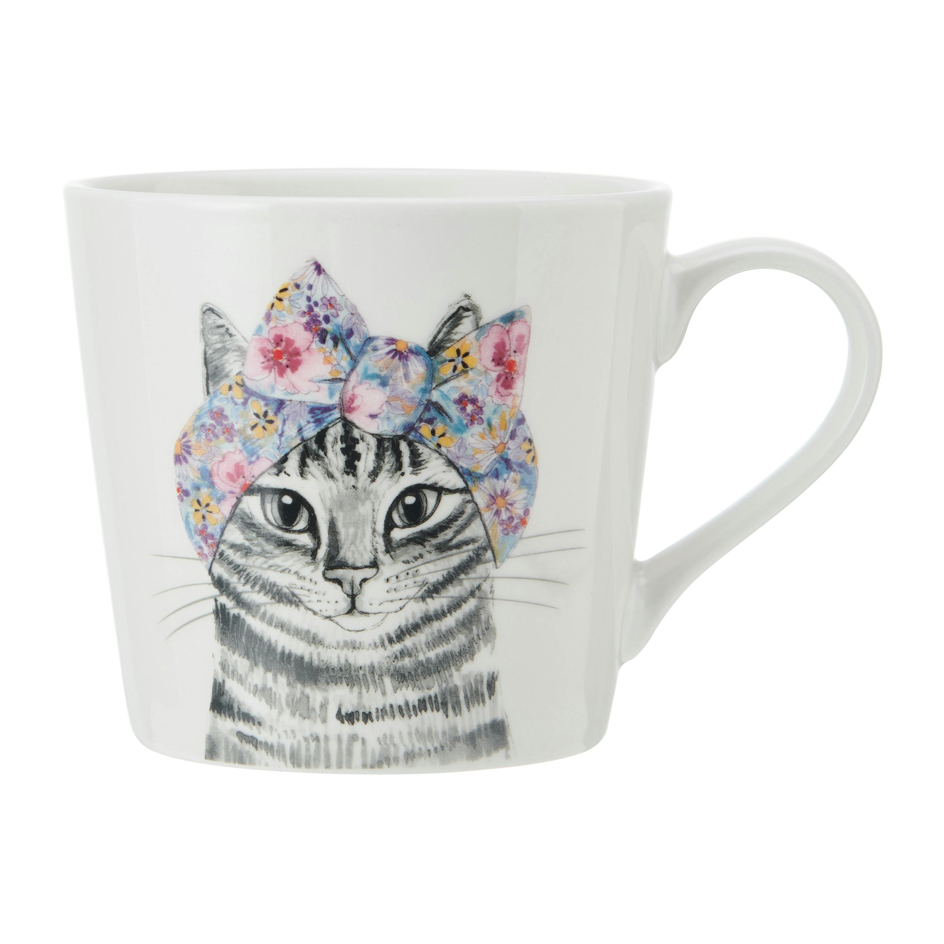 Mikasa Tipperleyhill Cat Print Porcelain Mug, 380ml - Image 4
