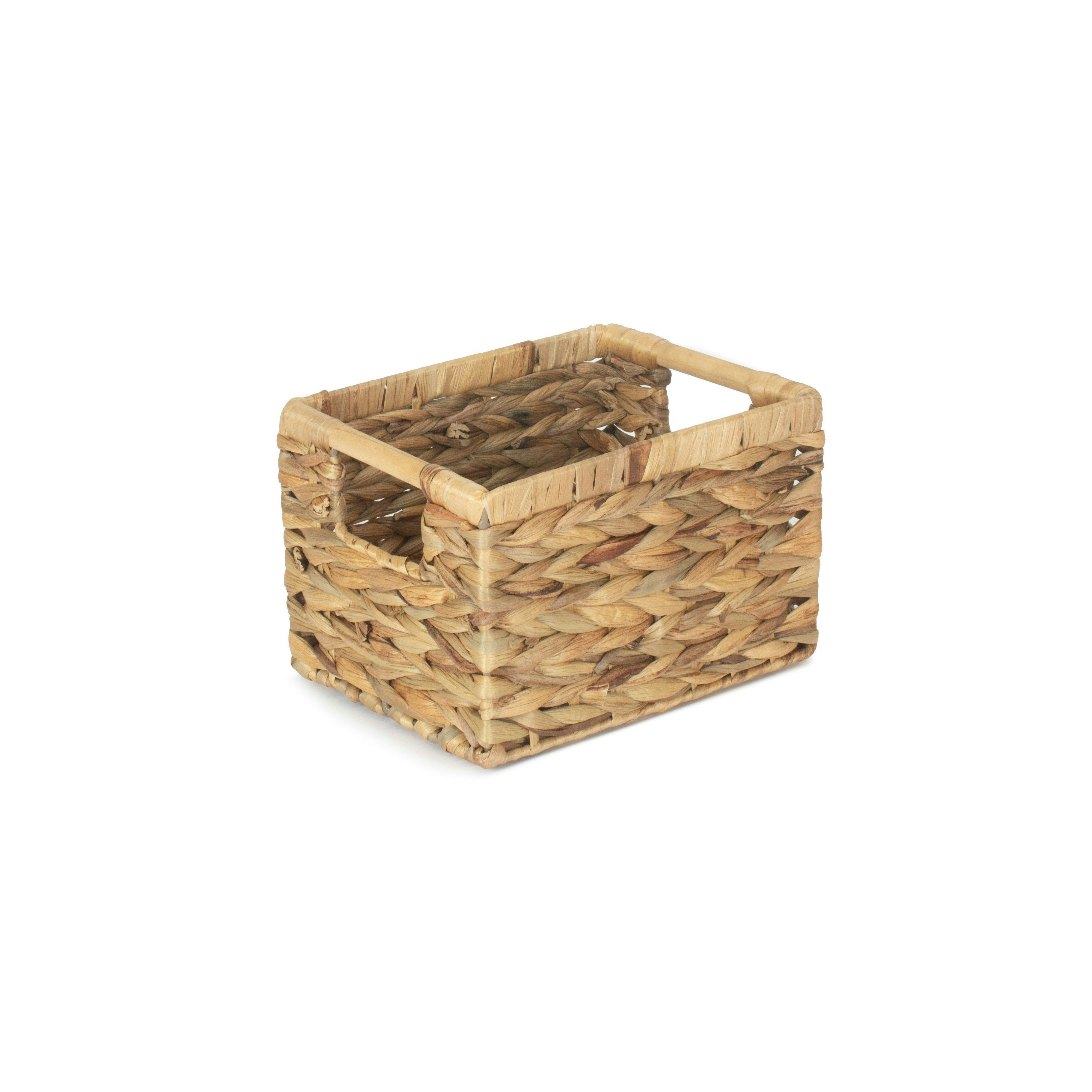 Red Hamper Nordic Water Hyacinth Storage Basket - Small