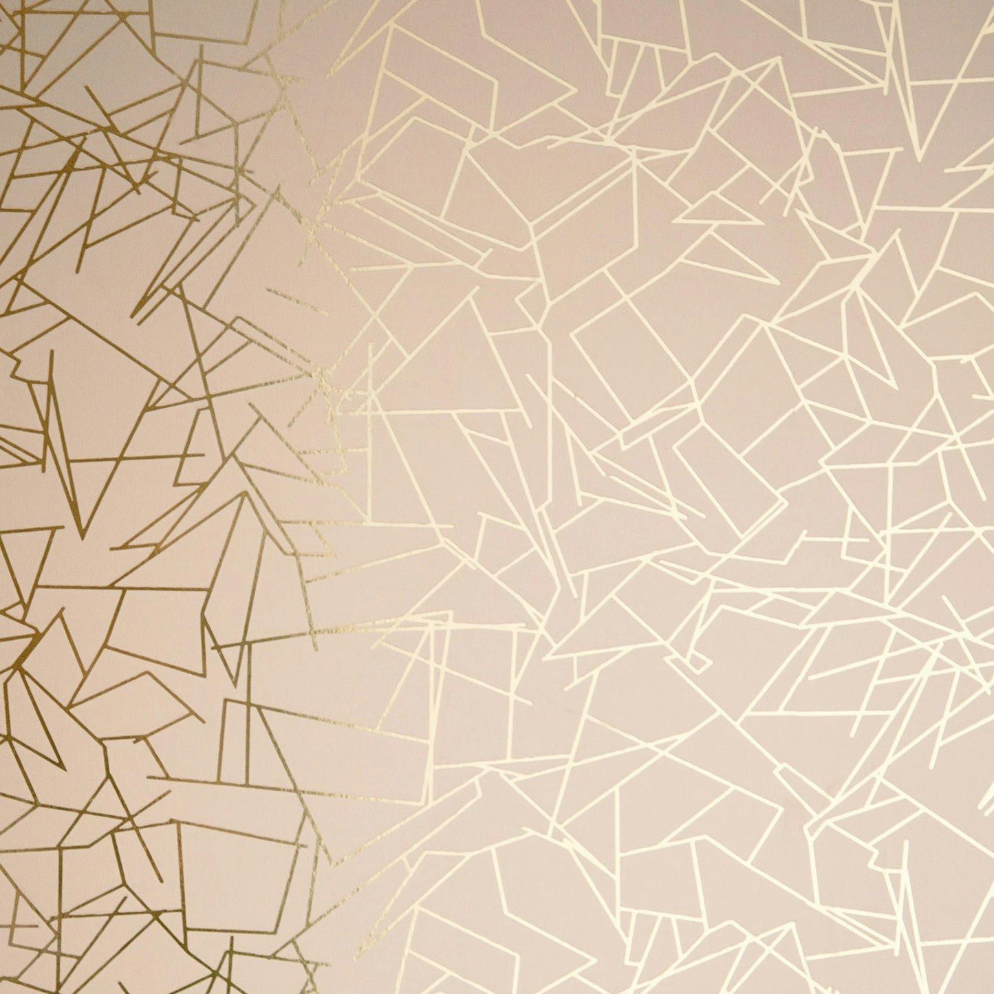 Erica Wakerly Gold/Pink Angles And Nude Wallpaper - 10M Roll
