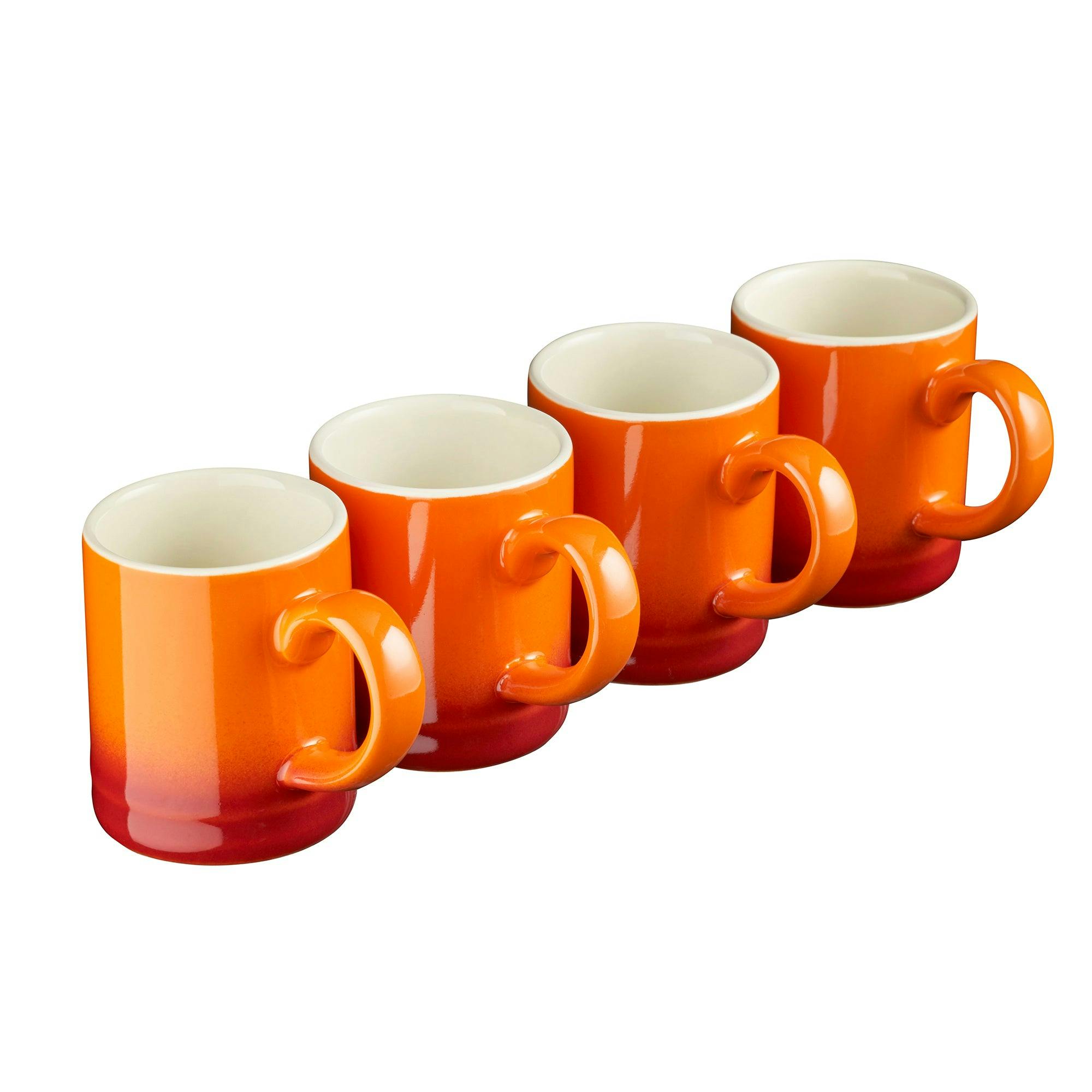 Cooks Professional Orange 4 Piece Espresso Cup Set |
