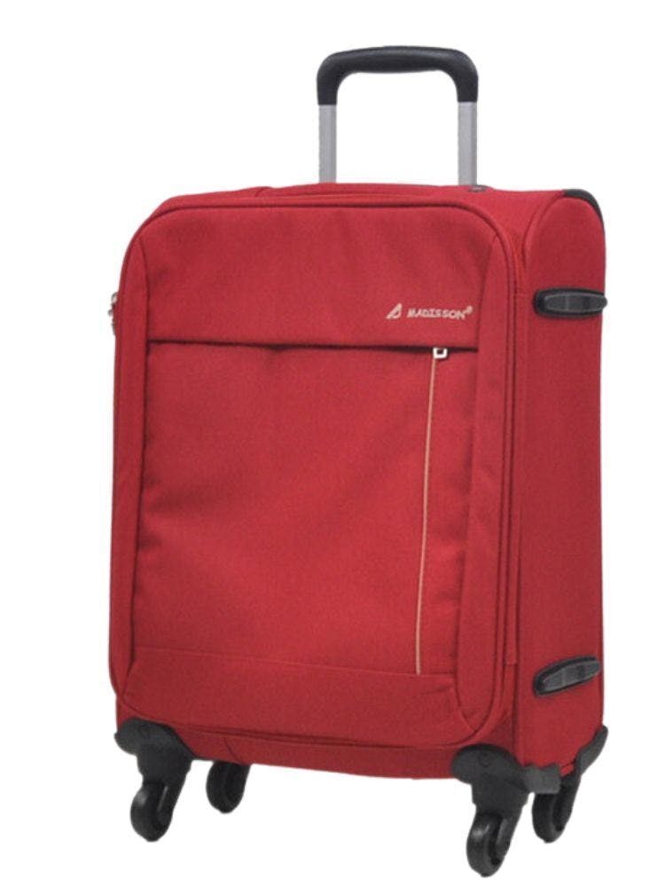 Snowball Red Lightweight Soft Casing Travel Luggage Suitcases - Cabin