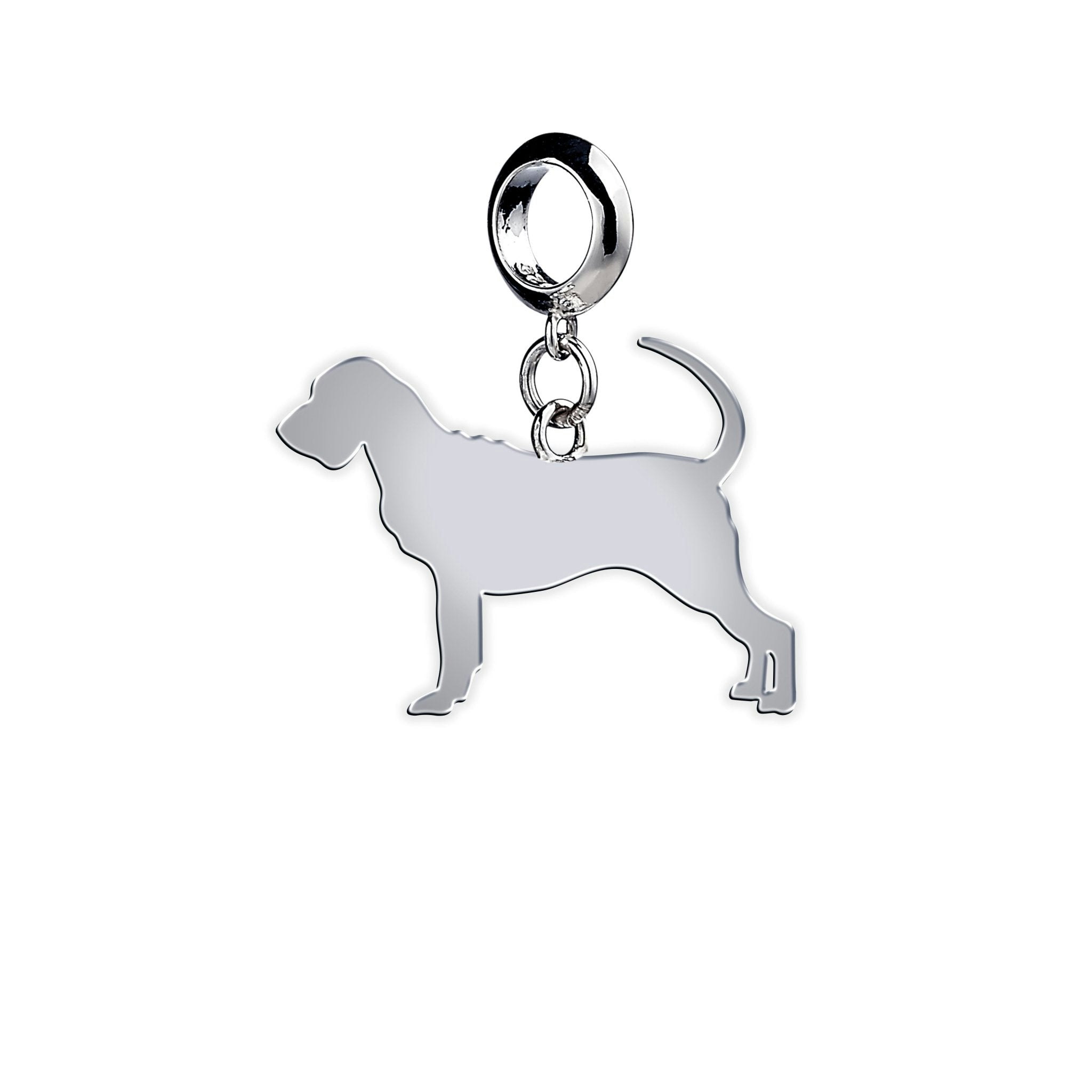 Mylee London Silver Bloodhound Silhouette Charm - Yes - Slider Charm