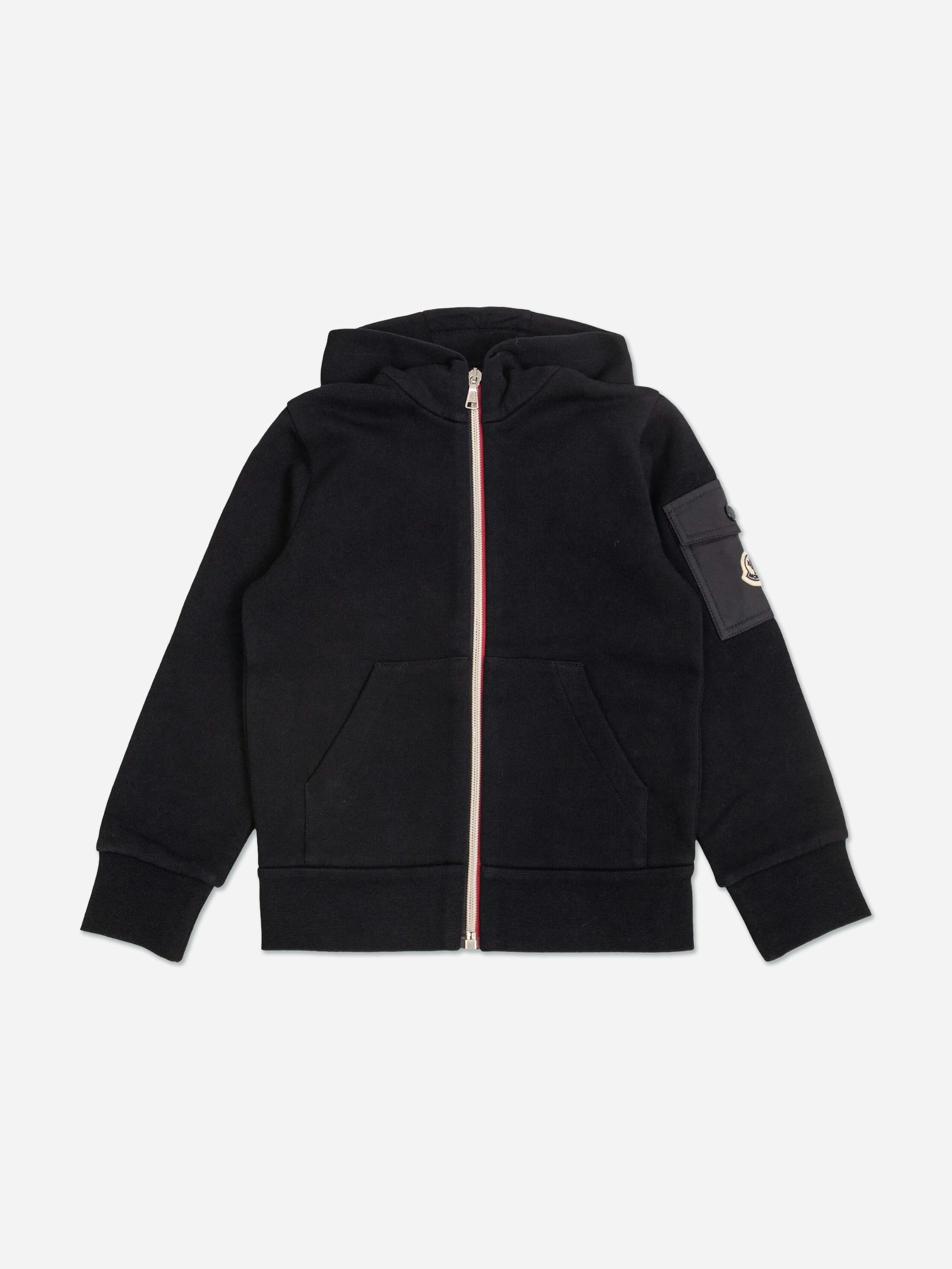 Moncler Enfant Boys Blue Zip Up Top In Navy - 12 Yrs