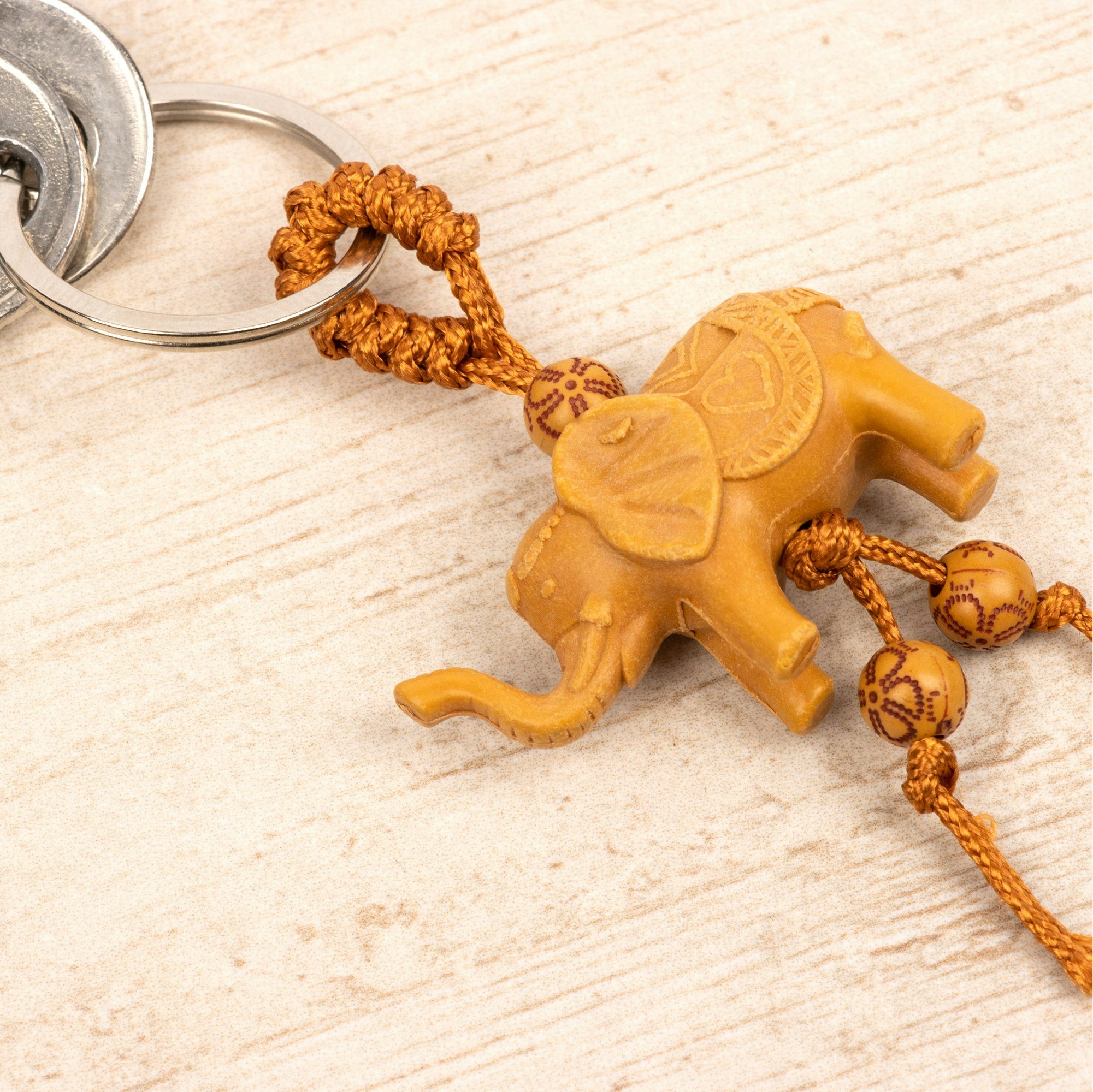 Myga Crystal And Zinc Keychain - Elephant