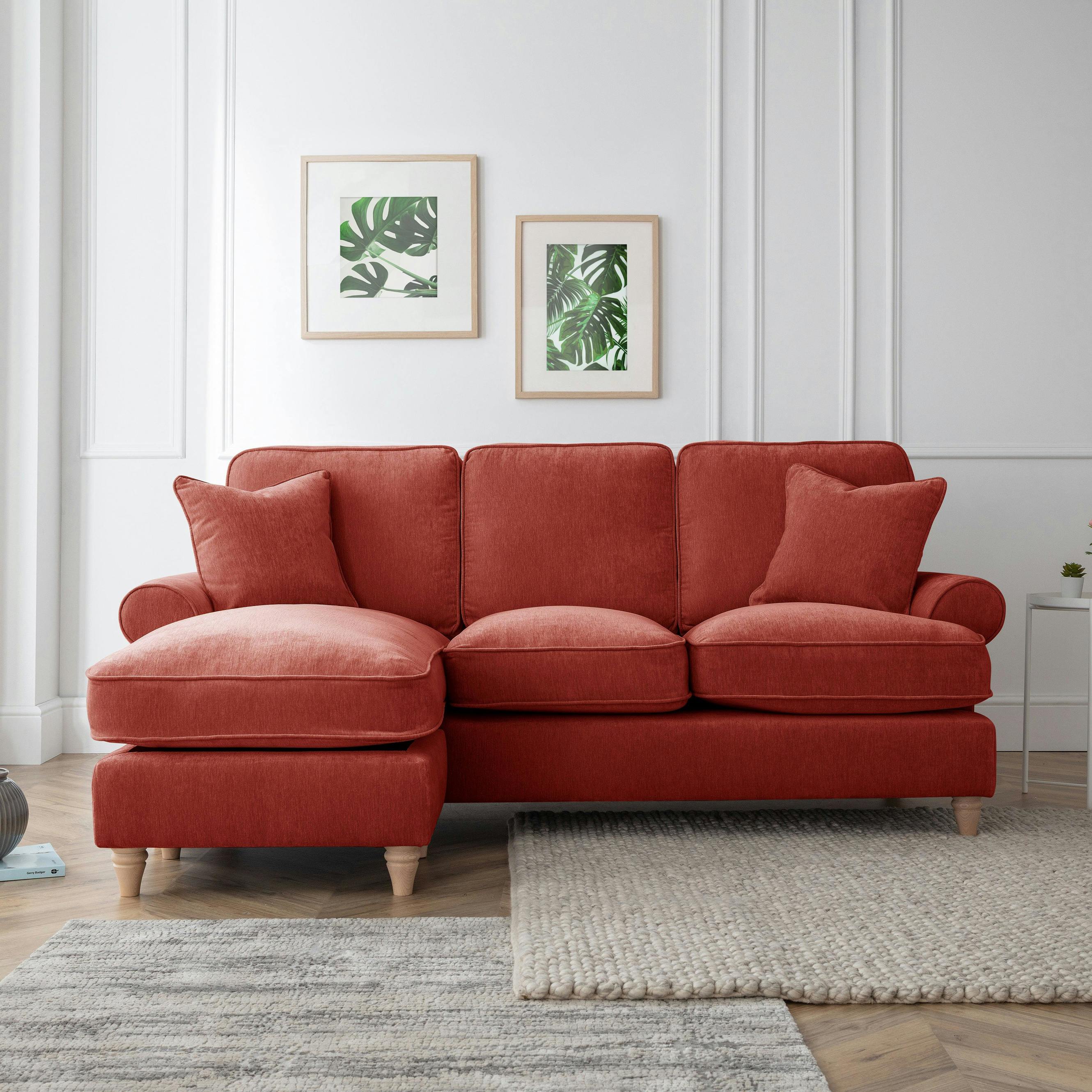 Rackhams The Bromfield Left Hand Chaise Sofa - Apricot
