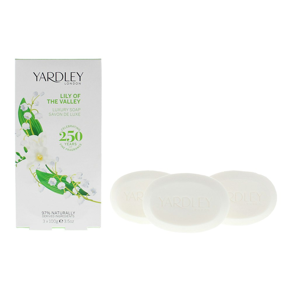 Yardley Lily Of The Valley Gift Set : 3 X Luxury Soap 100G
