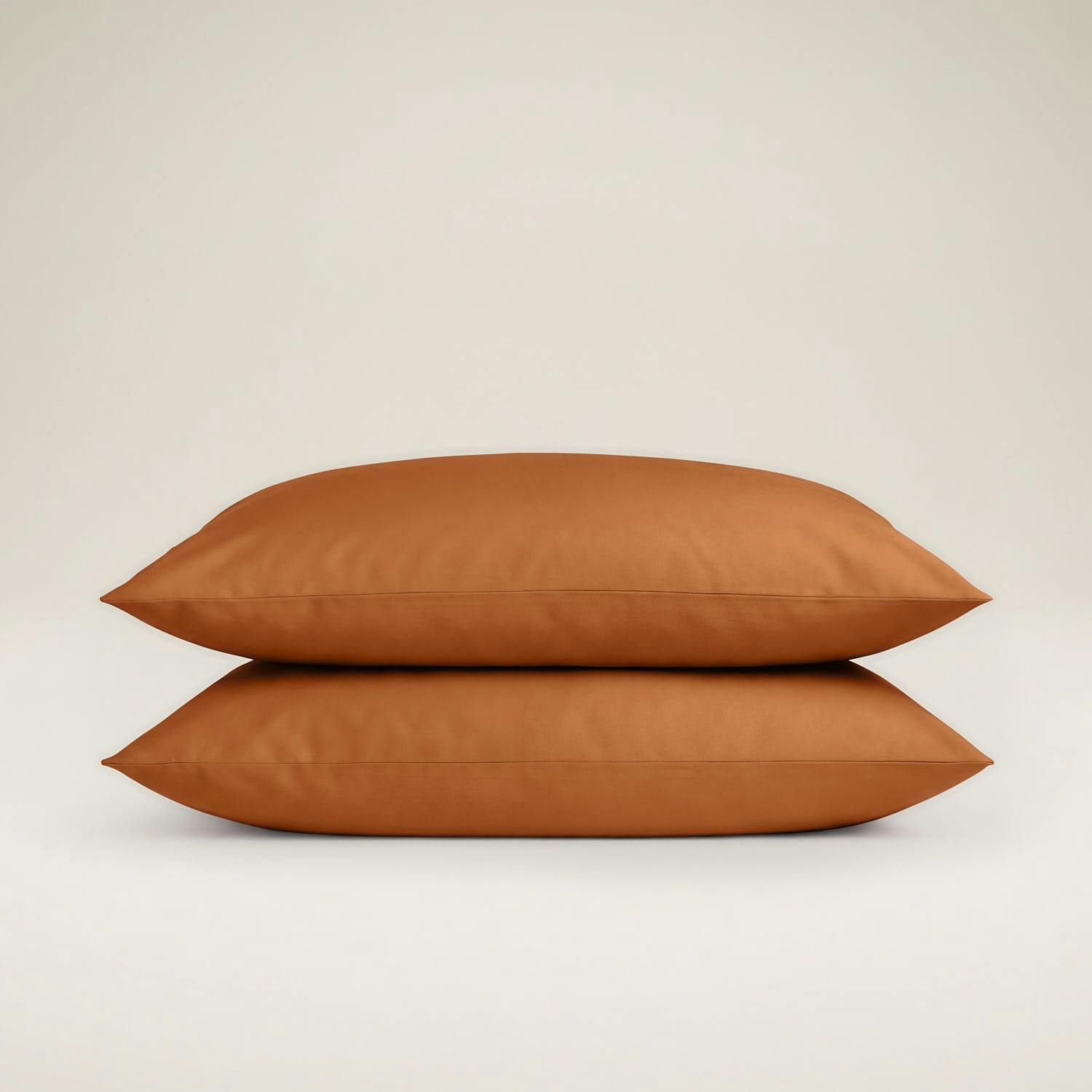 Rackhams Sateen Pillowcase Pair - Terracotta - Standard 50X75cm