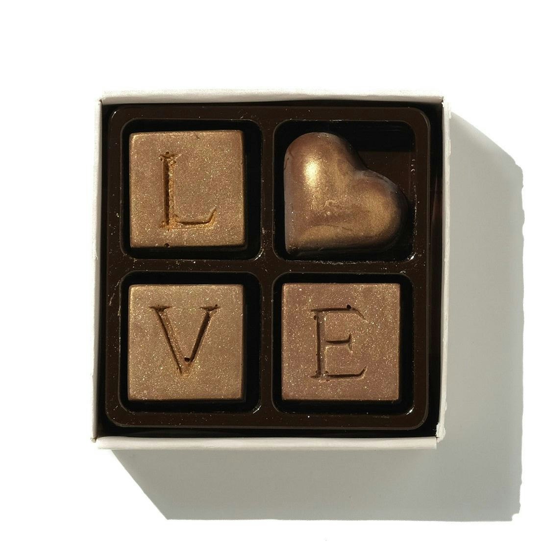 Choc On Choc Gold Love Chocolate Box