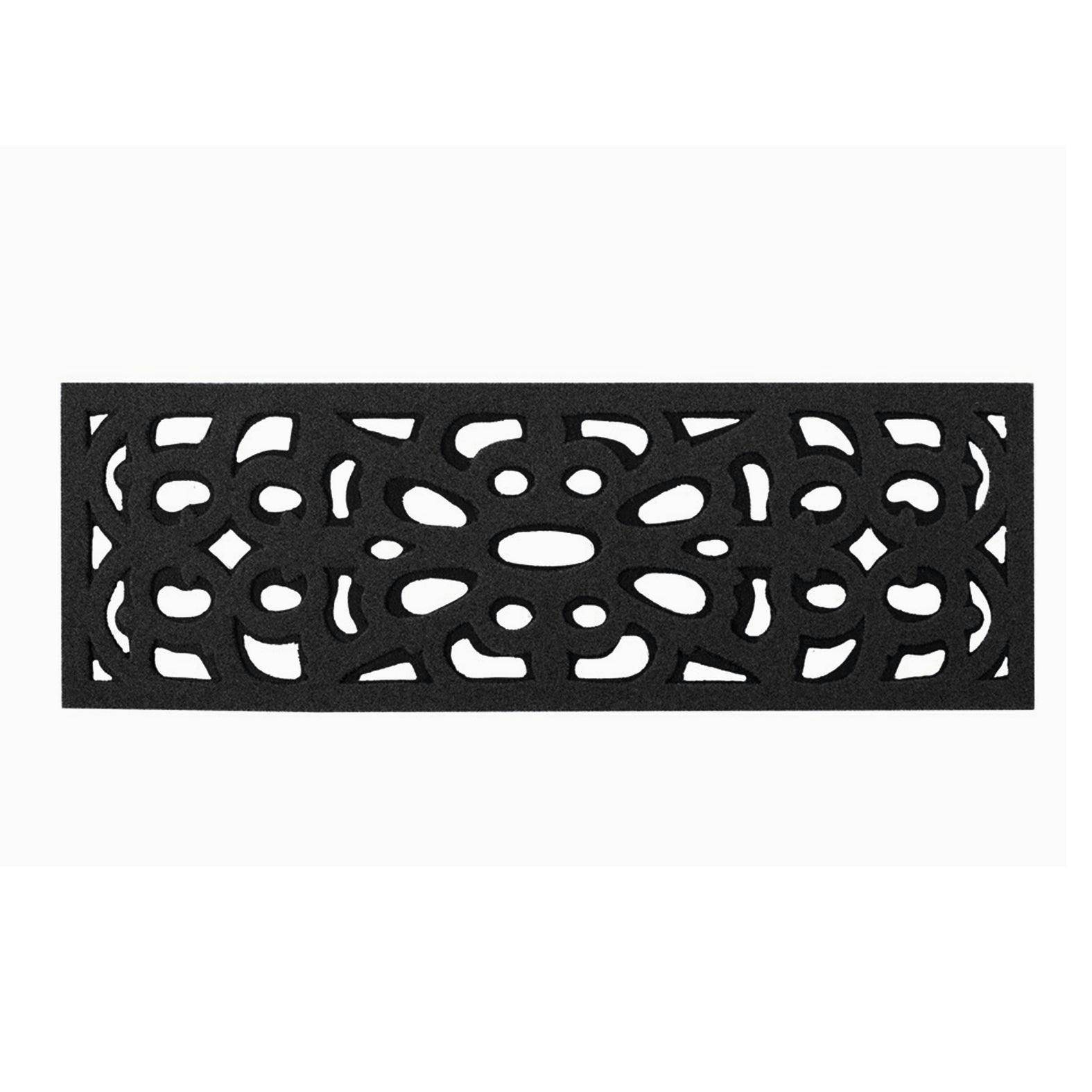 Rackhams Black Victorian Style Eco-Friendly Rubber Step Mat - Indoor/Outdoor - Single Mat