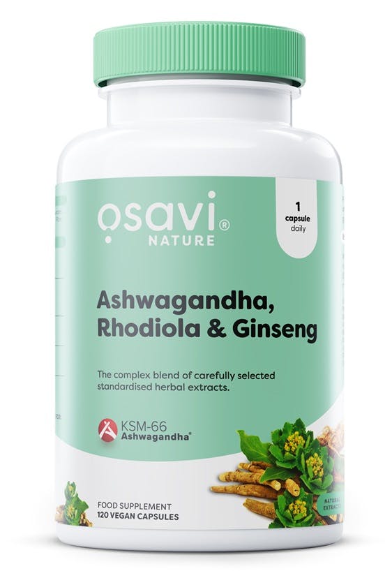 Osavi Ashwagandha With Rhodiola And Ginseng - 120 Capsules - Image 5