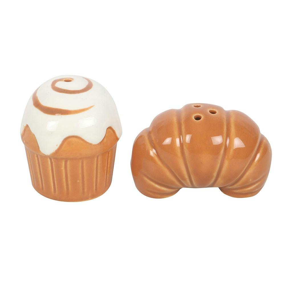 Kingsbury Gifts Brown Bakery Ceramic Salt & Pepper Shaker Set