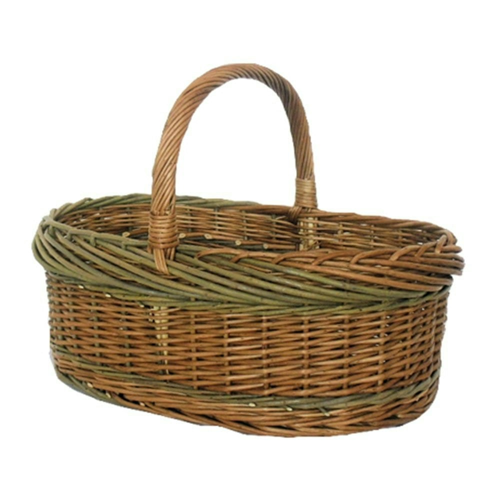 Red Hamper Red/Green Hamper Willow Norfolk Wicker Shopping Basket