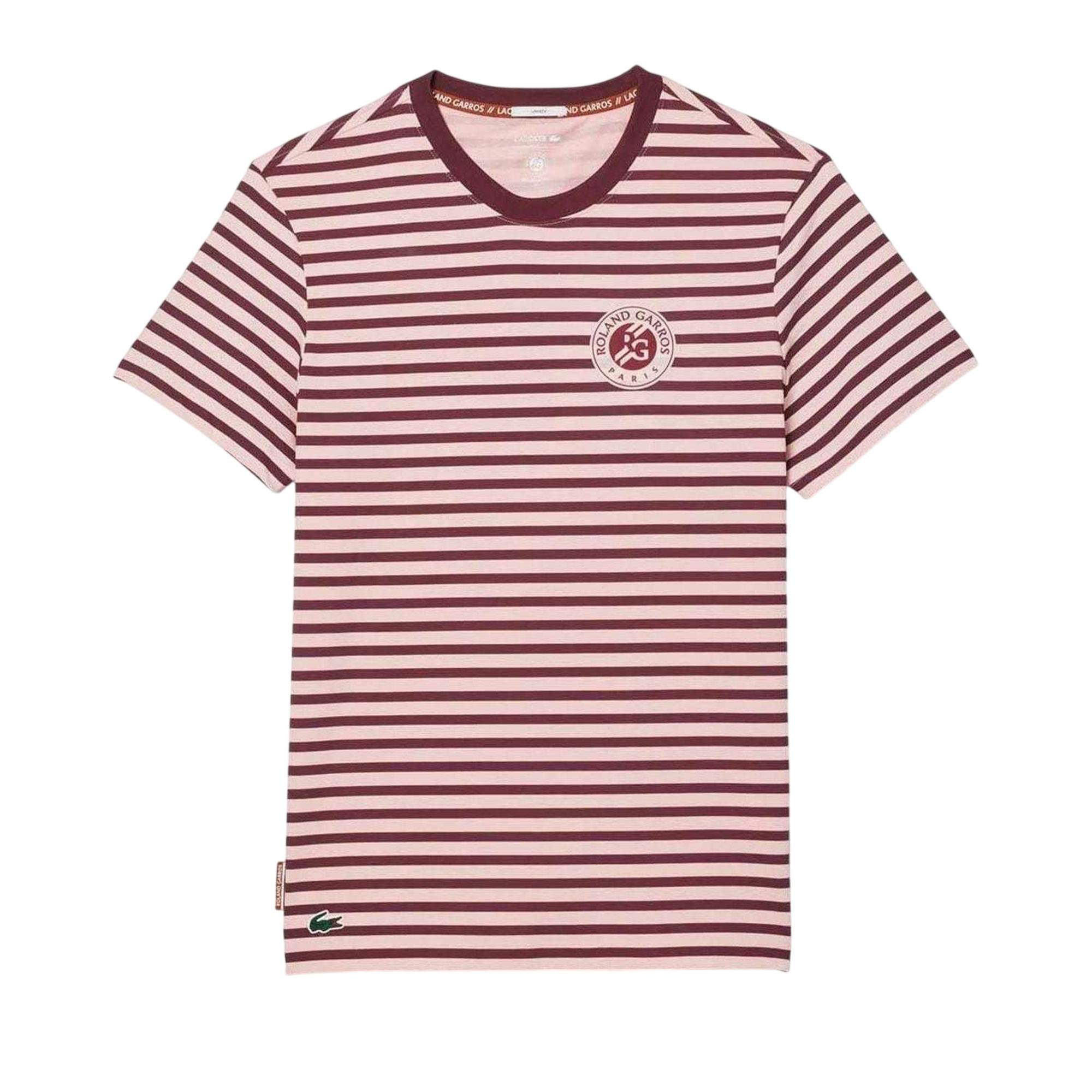 Lacoste Unisex Pink Adult Roland Garros Edition Regular Tennis T-Shirt - S - 100% Mixed