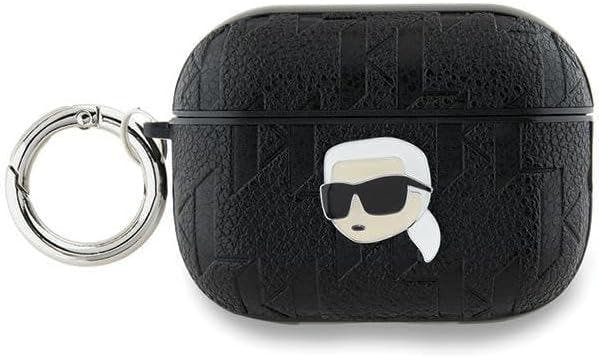 Karl Lagerfeld Black Monogram Karl Head Case For Airpods Pro 2 - Klap2pgkipk