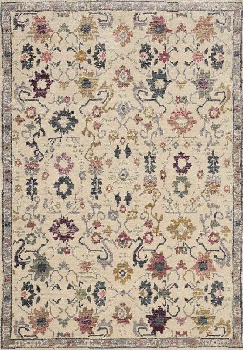 Rackhams Beige Traditional Floral Rug – Elegance - 120X180 Cm