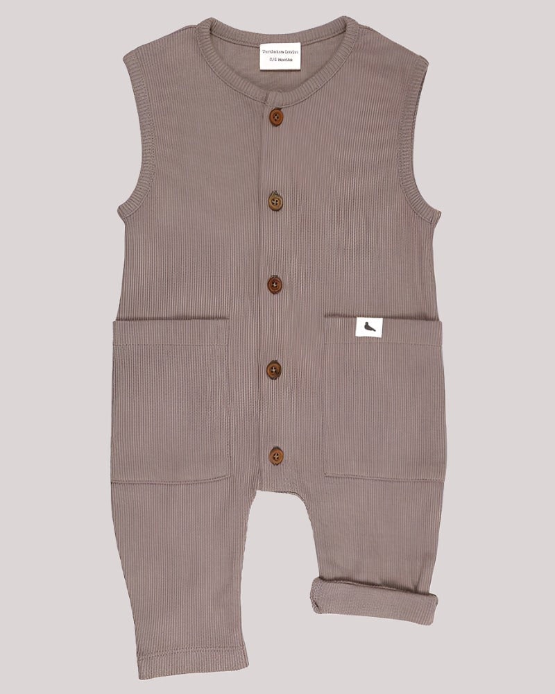 Turtledove London Boys Brown Rib Jumpsuit - 2-3 Years