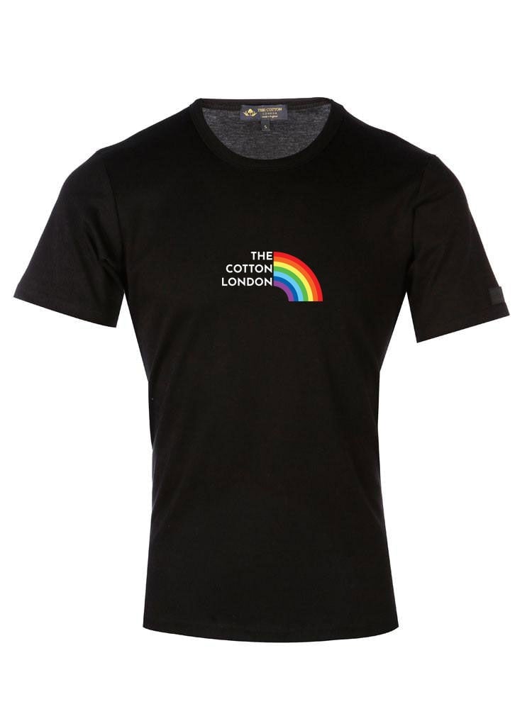 The Cotton London Black The Cotton® Rainbow Icon T-Shirt - S