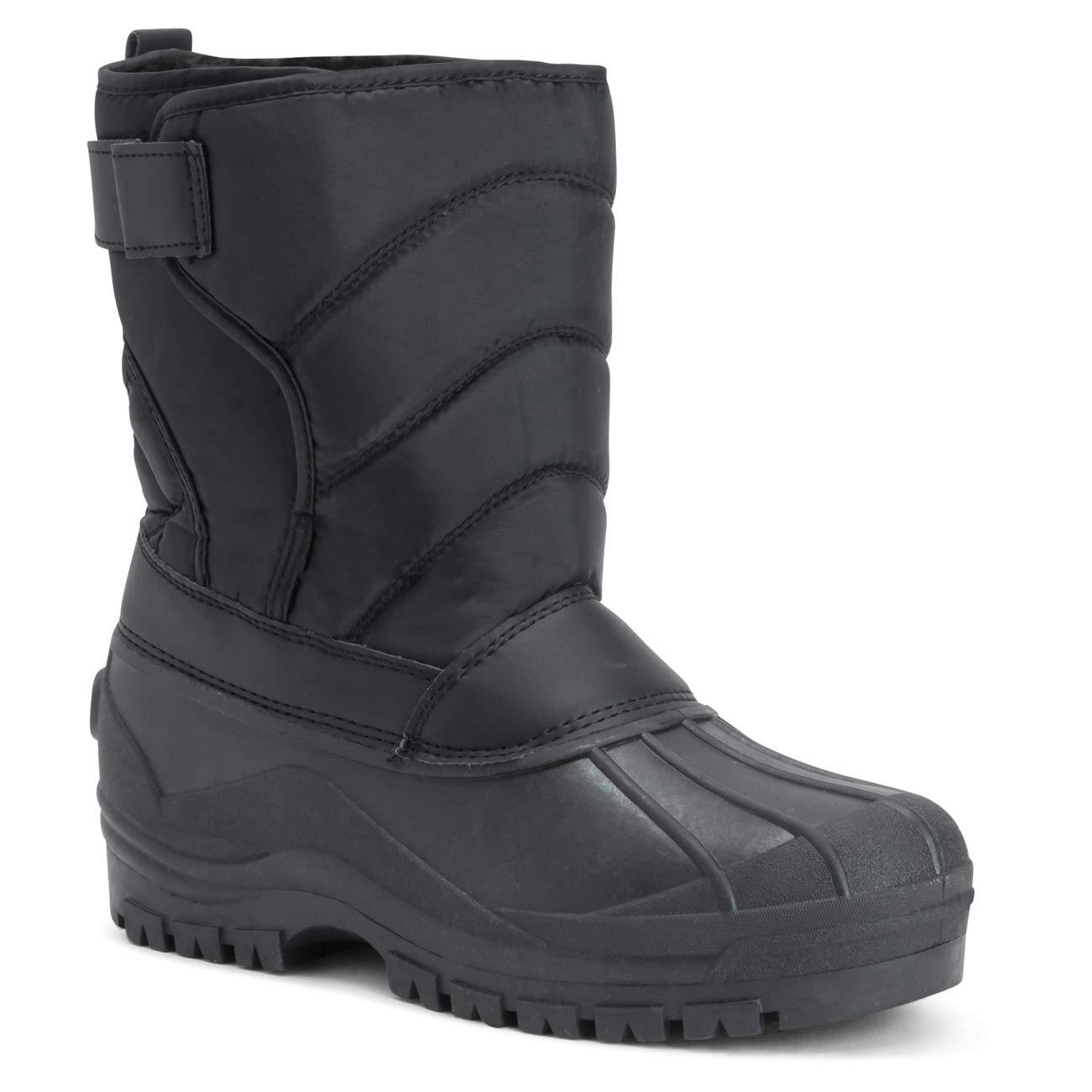 Viva Men's Black Muck Nylon Strap Duck Snow Winter Waterproof Rain Outdoor Boots - 11