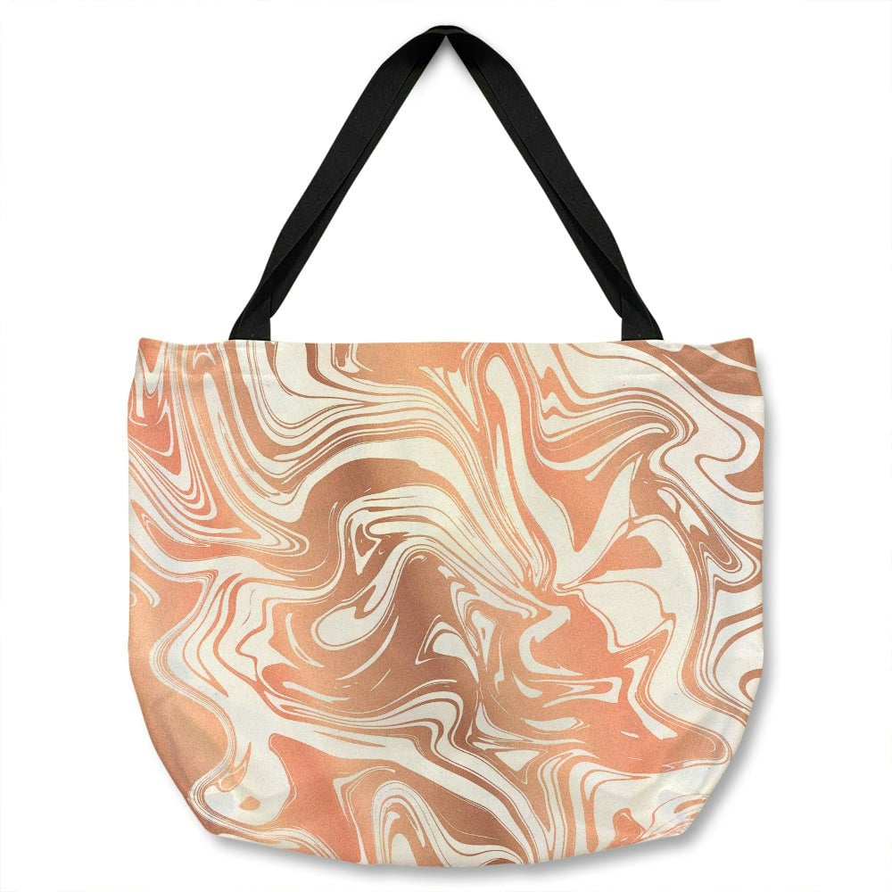 Benjamin Tate Design Gold Rose Marble Tote Bag