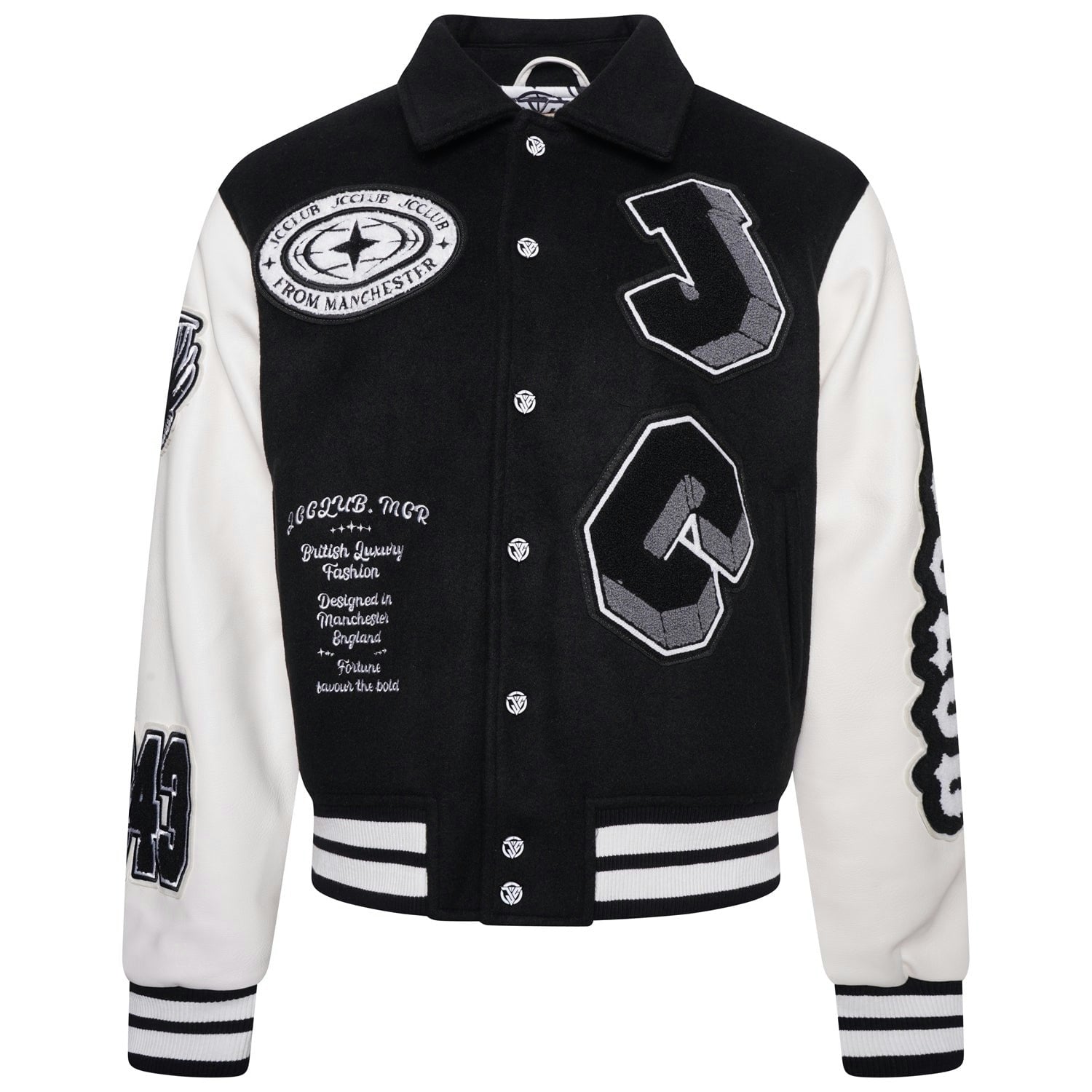 Jcclub Black J Varsity Jacket - M
