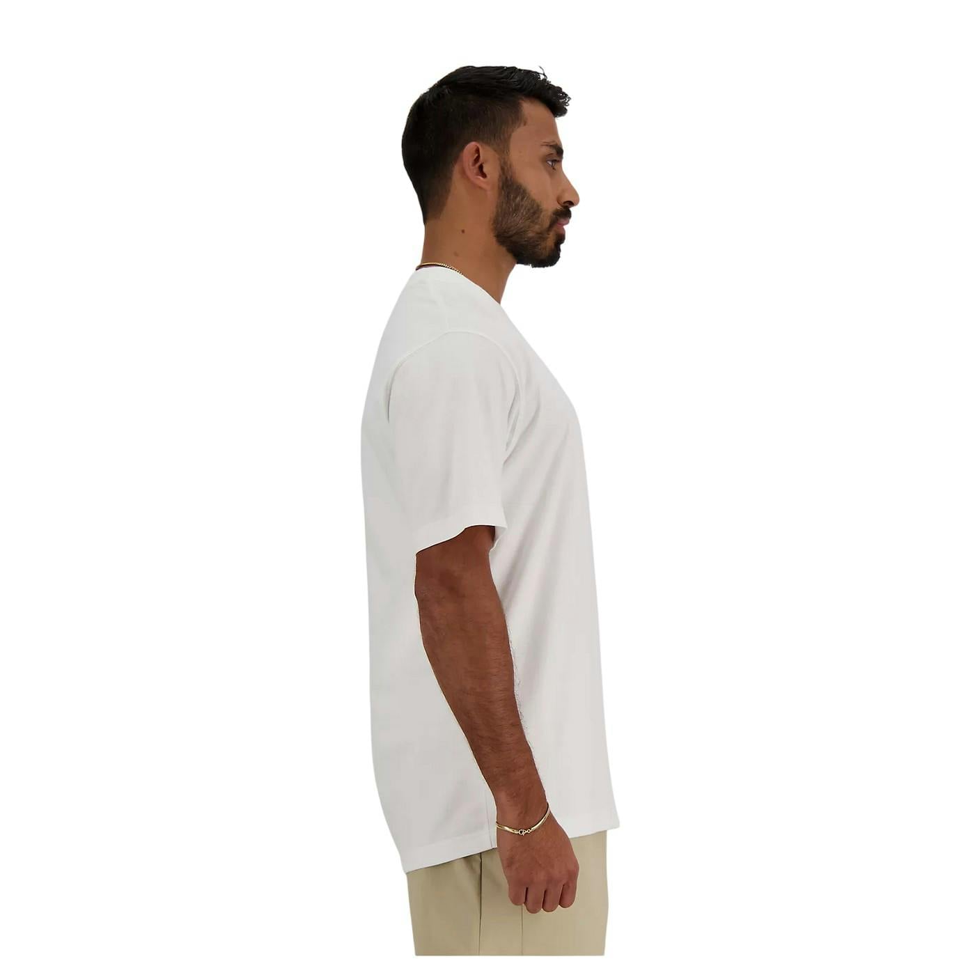 New Balance Men's White Cotton T-Shirt - L - 100% Cotton