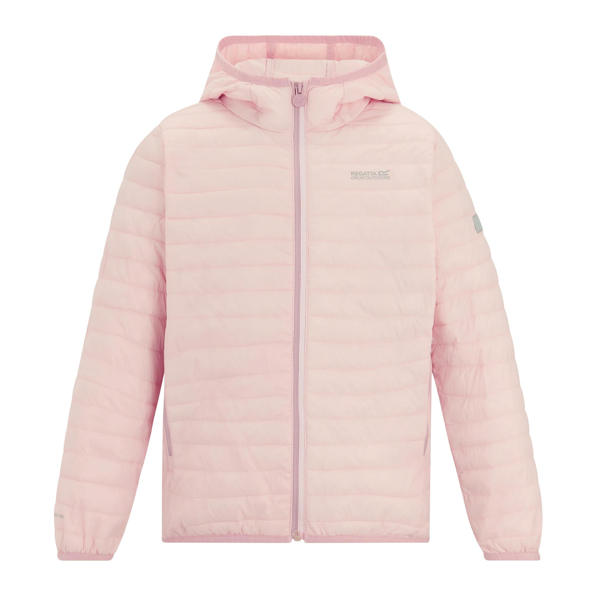 Regatta Pink Kids Hillpack Hooded Jacket - Haze - 13 Years - Haze - 100% Polyamide
