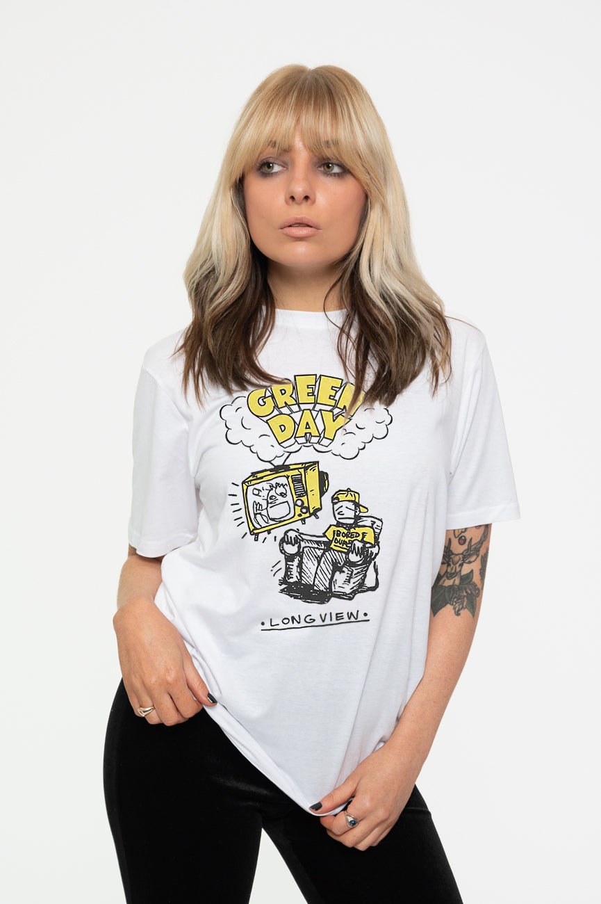 Paradiso Clothing Unisex Green Day Longview Doodle T Shirt - Xl