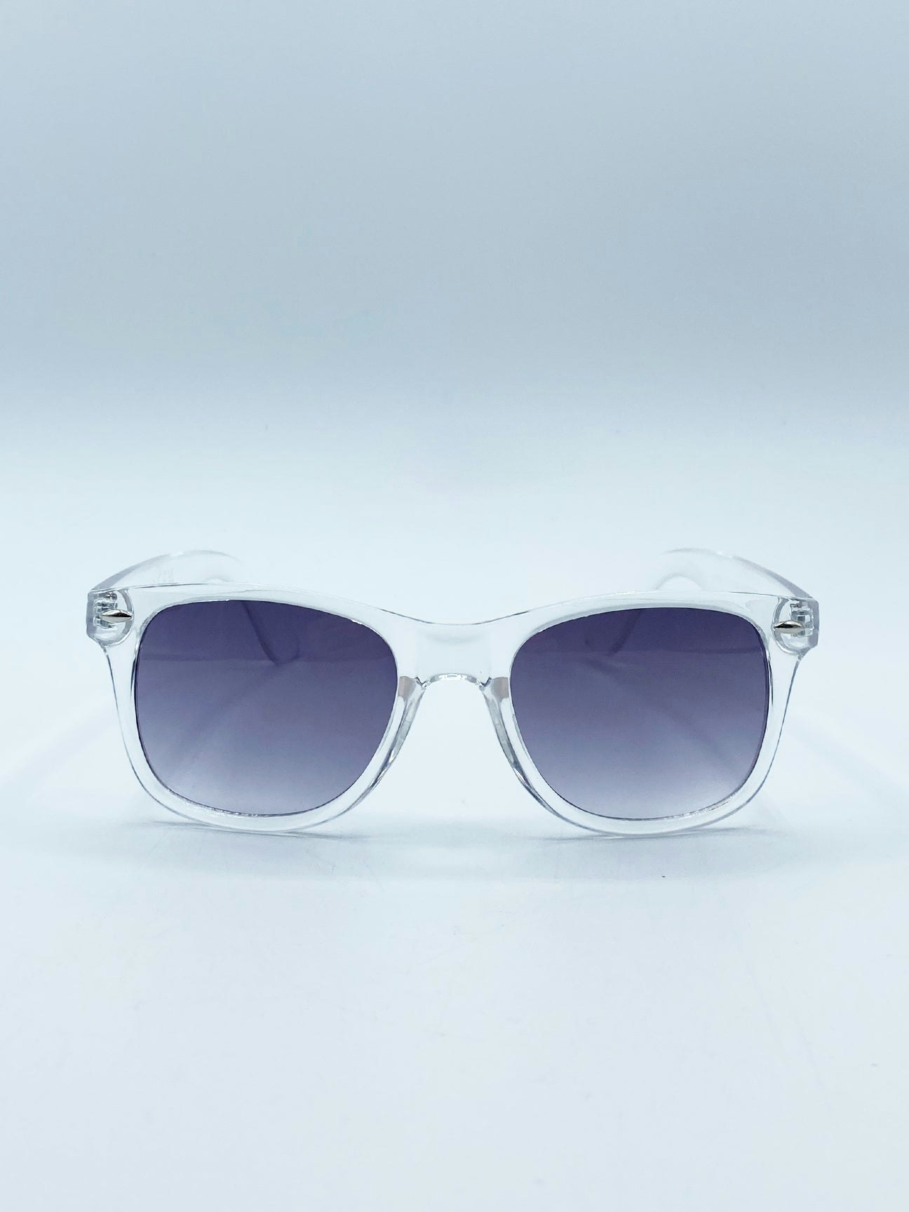 Svnx Grey Clear Wayfarer Sunglasses With Graded Lenses - One Size - Clear